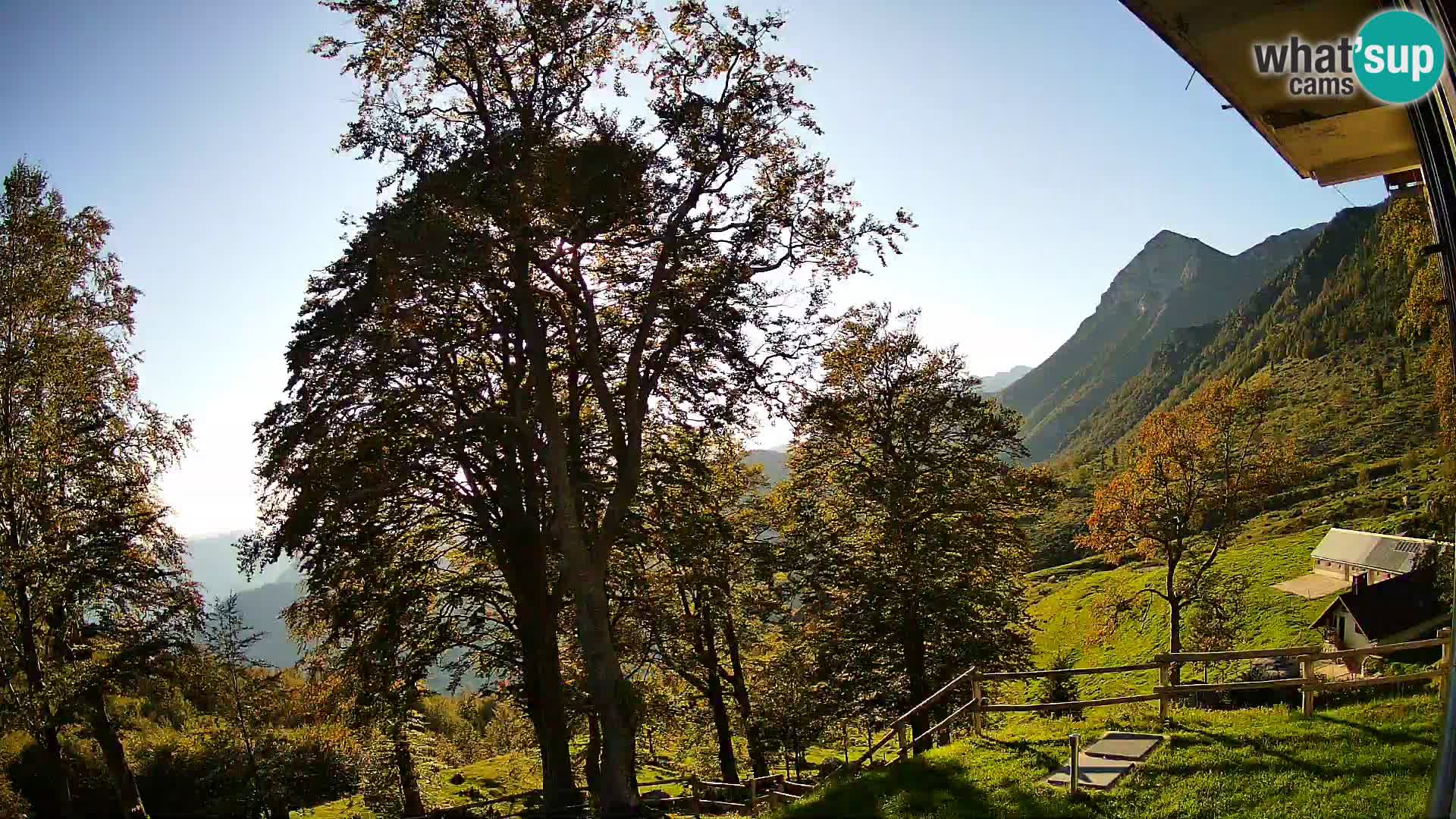 Cámara en vivo de la cabaña de montaña Planina Razor (1315) | vista hacia Tolminski Migovec