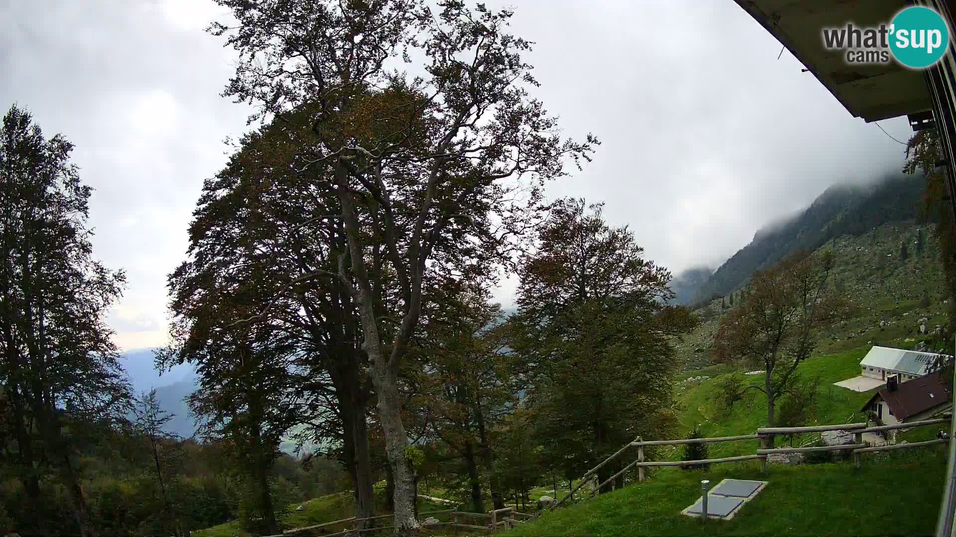 Planina Razor Mountain Hut live cam (1315) | view to Tolminski Migovec