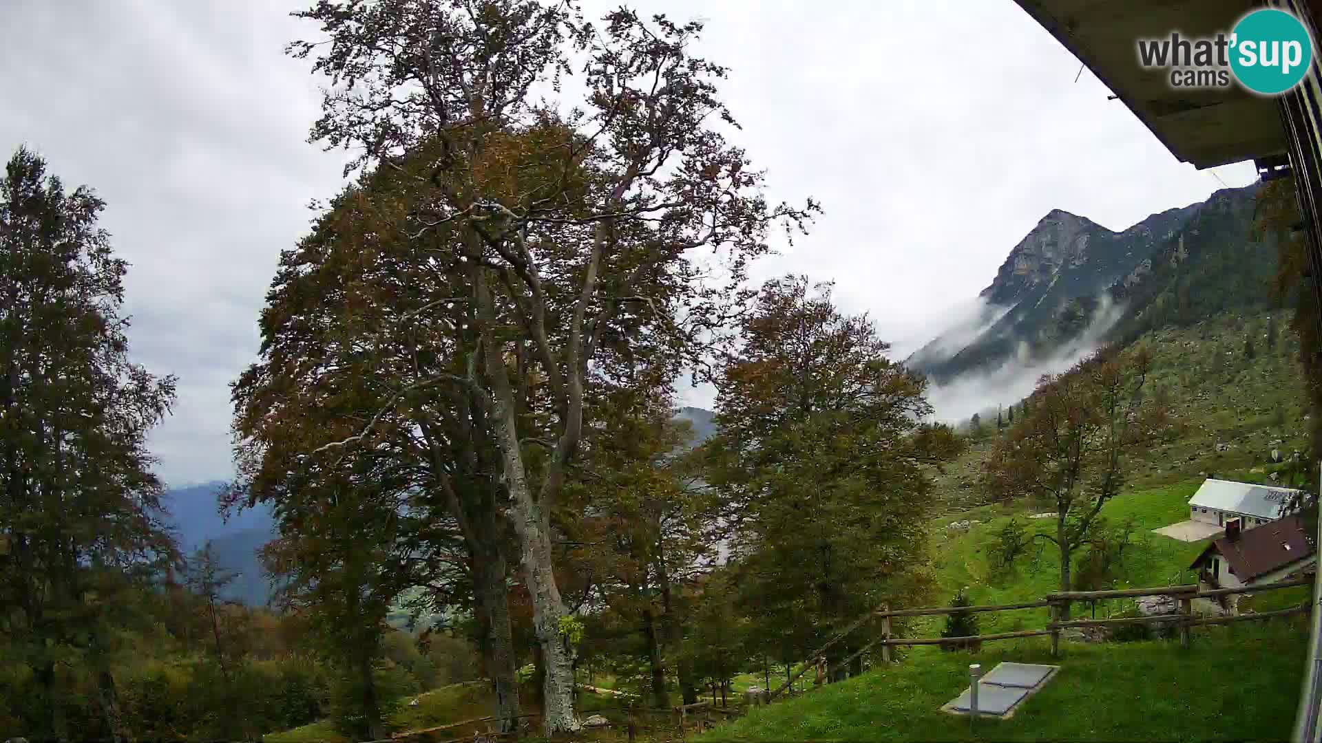 Refuge de la montagne Planina Razor caméra en direct (1315) | vue sur Tolminski Migovec