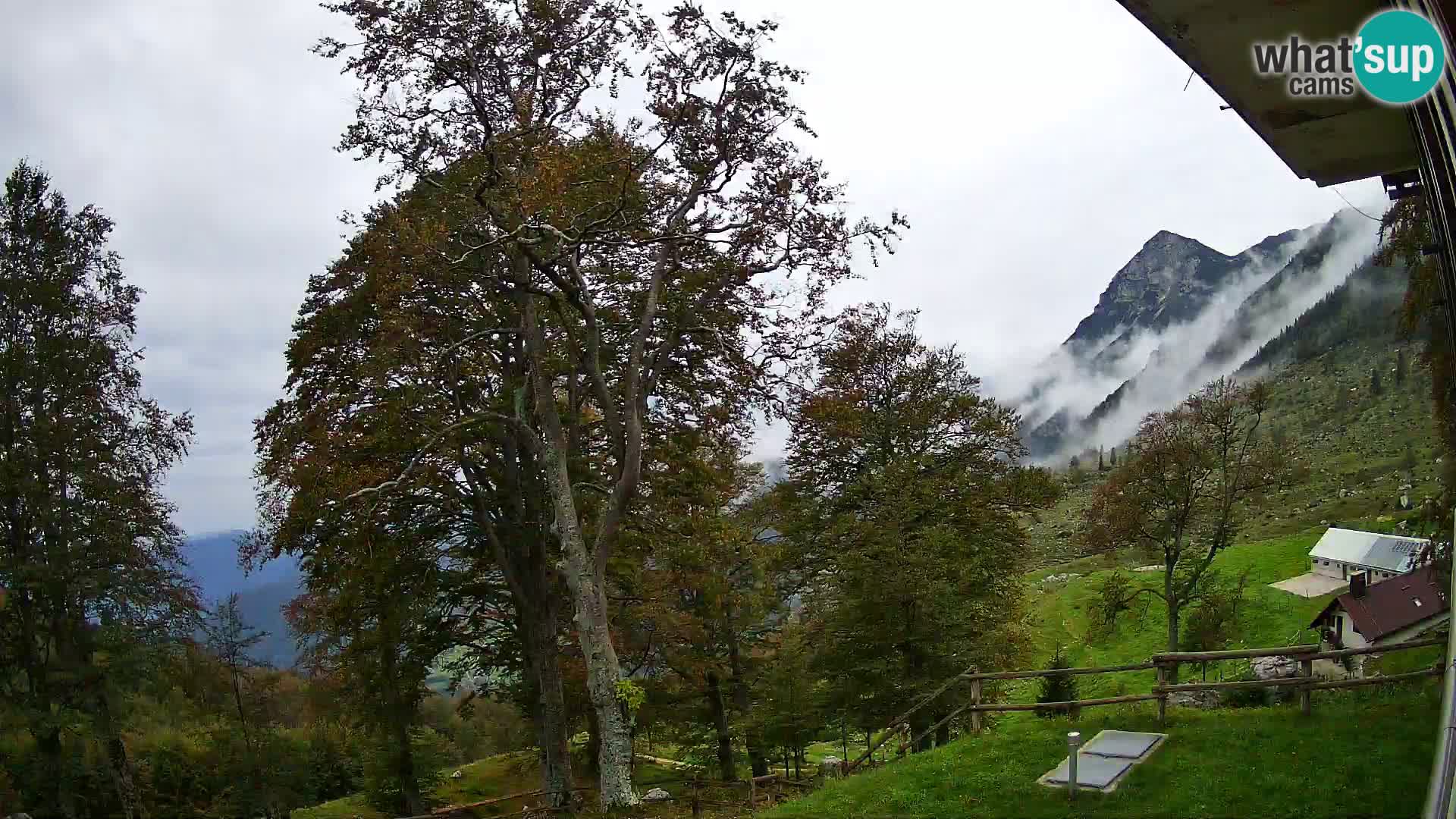 Refuge de la montagne Planina Razor caméra en direct (1315) | vue sur Tolminski Migovec