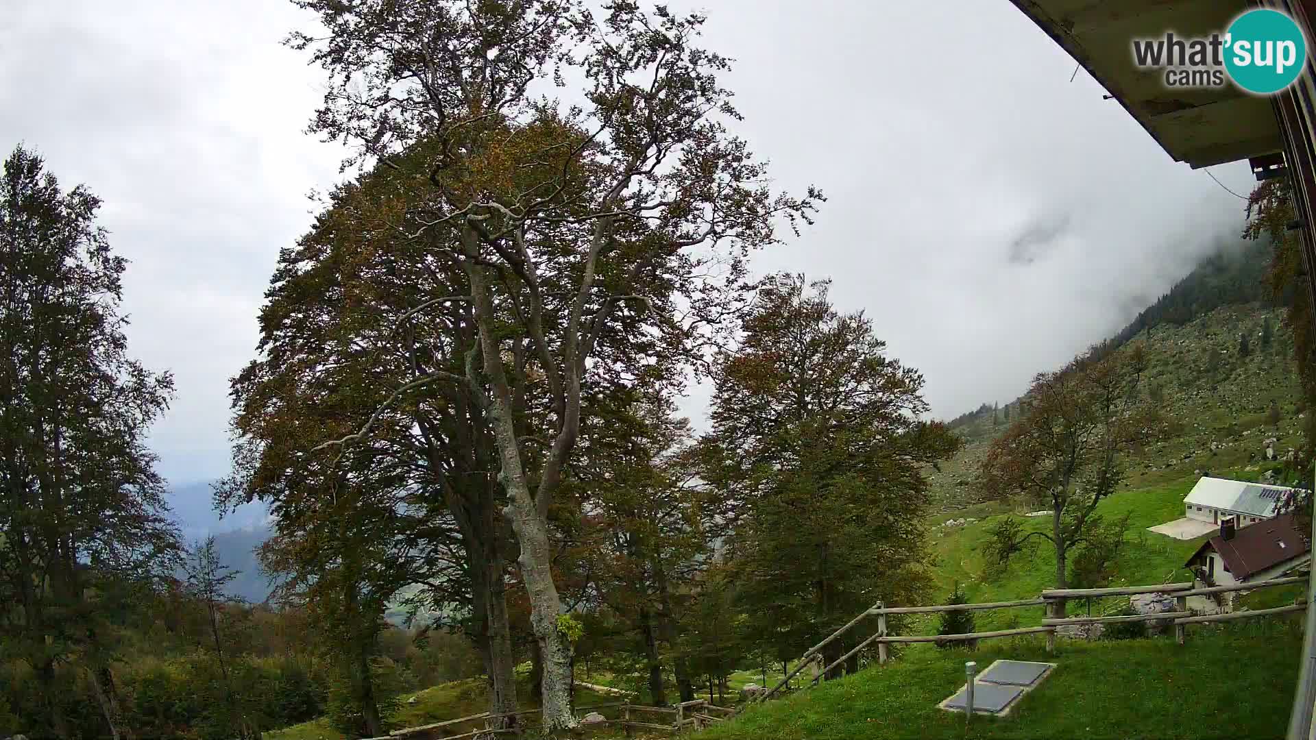 Refuge de la montagne Planina Razor caméra en direct (1315) | vue sur Tolminski Migovec