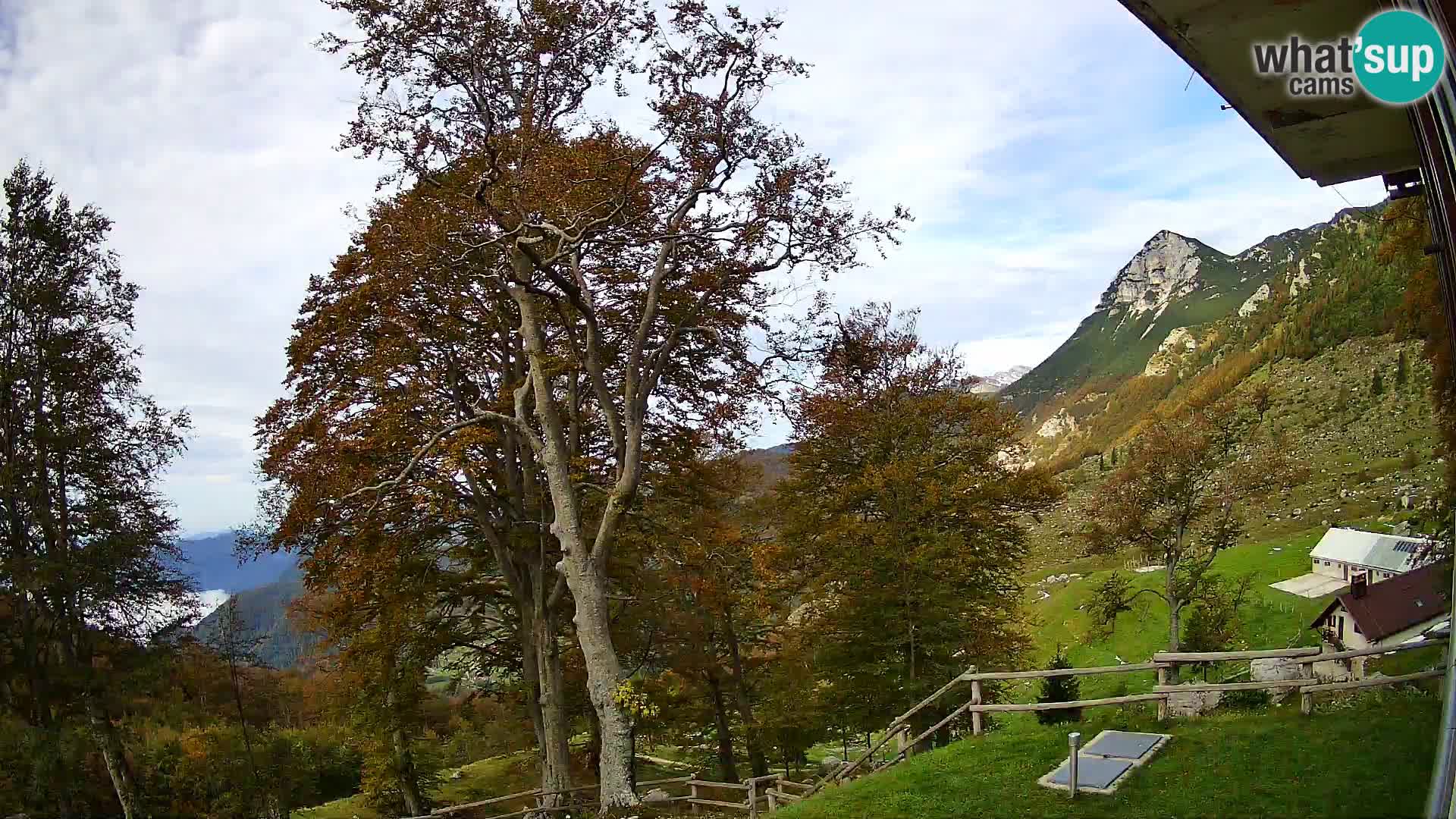 Baita di montagna Planina Razor webcam (1315) | vista su Tolminski Migovec
