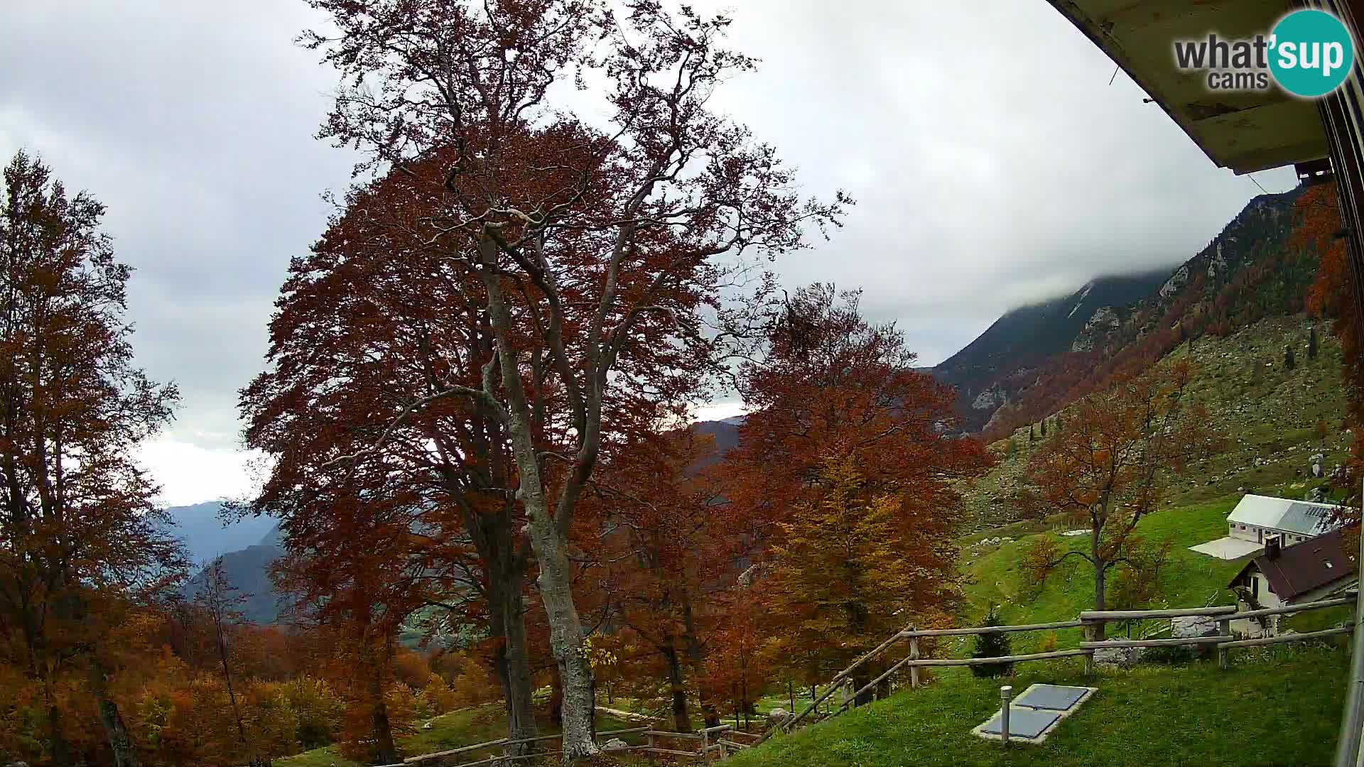 Planina Razor Mountain Hut live cam (1315) | view to Tolminski Migovec