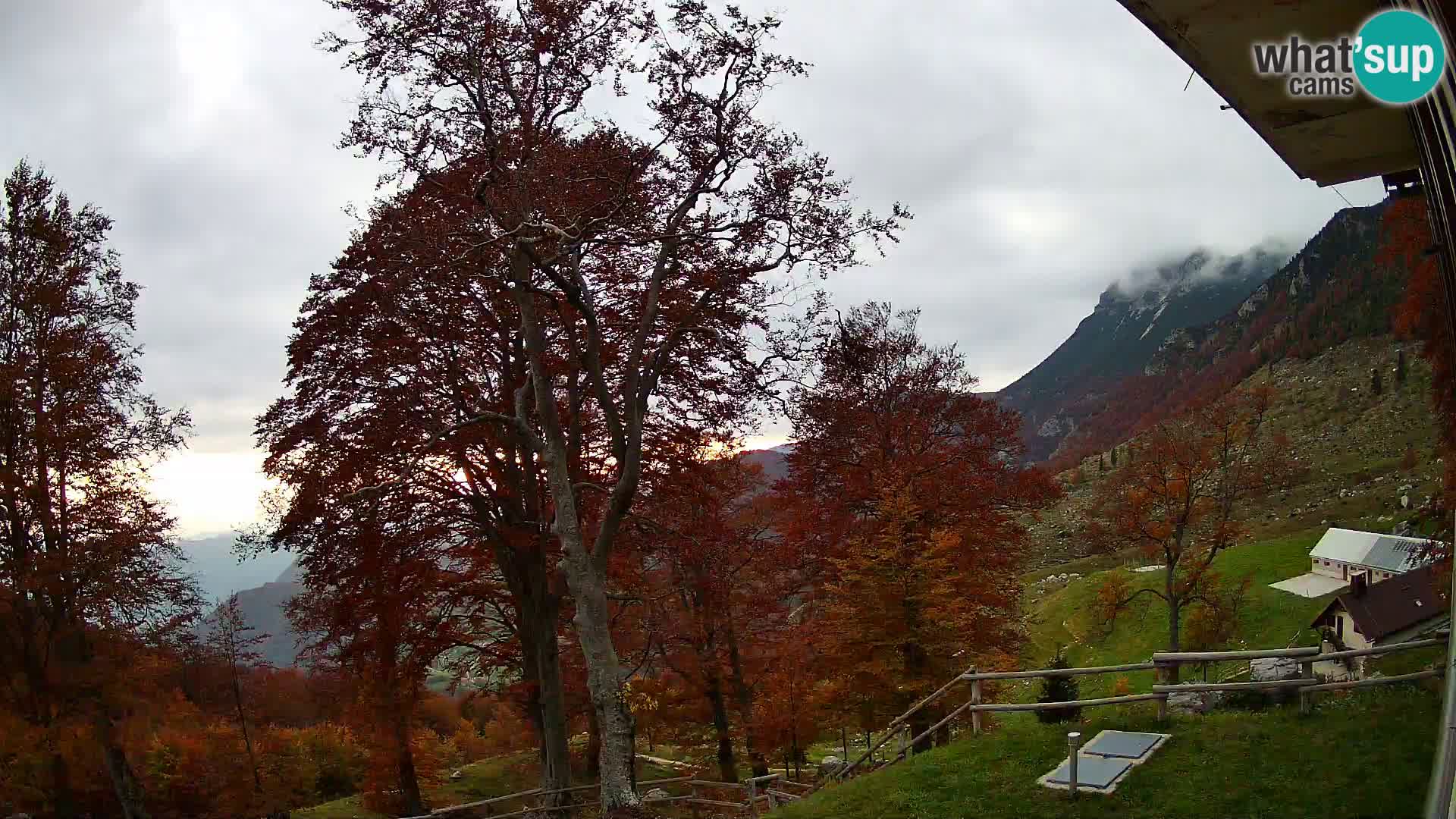Refuge de la montagne Planina Razor caméra en direct (1315) | vue sur Tolminski Migovec