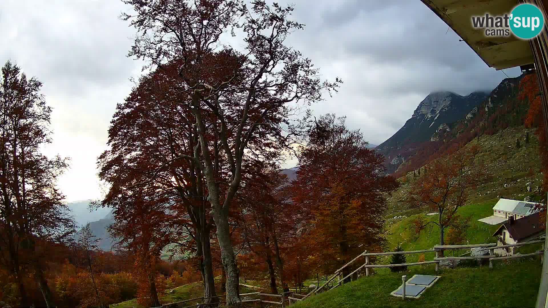 Refuge de la montagne Planina Razor caméra en direct (1315) | vue sur Tolminski Migovec