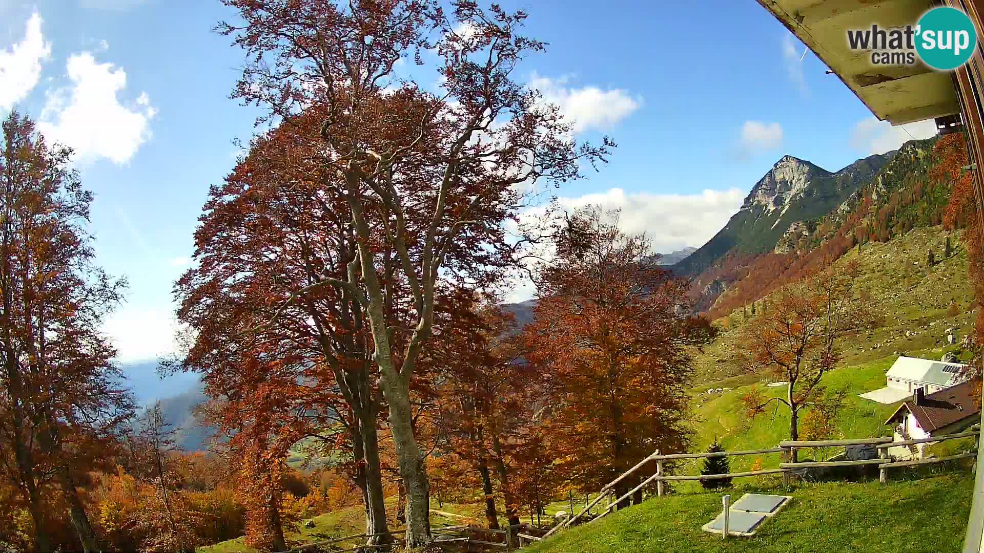 Baita di montagna Planina Razor webcam (1315) | vista su Tolminski Migovec