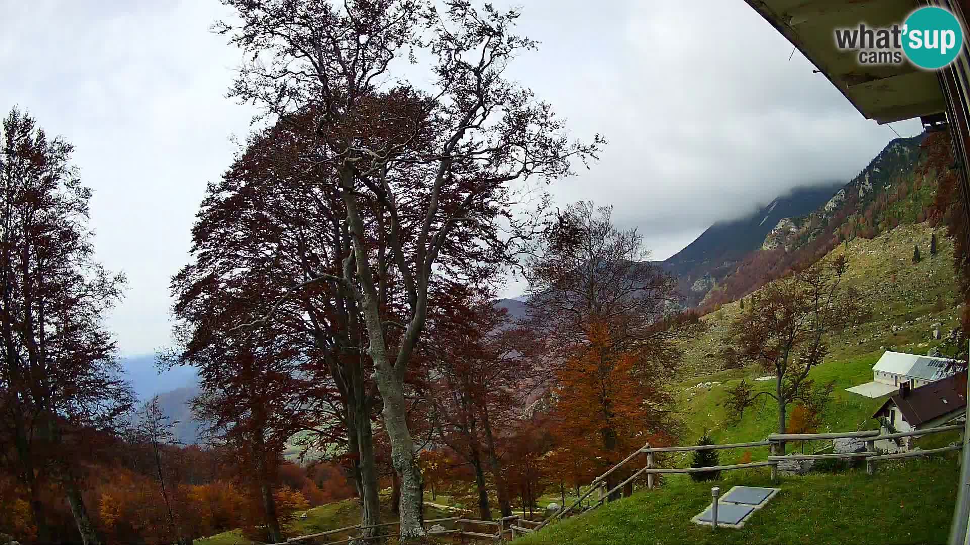 Planina Razor Mountain Hut live cam (1315) | view to Tolminski Migovec