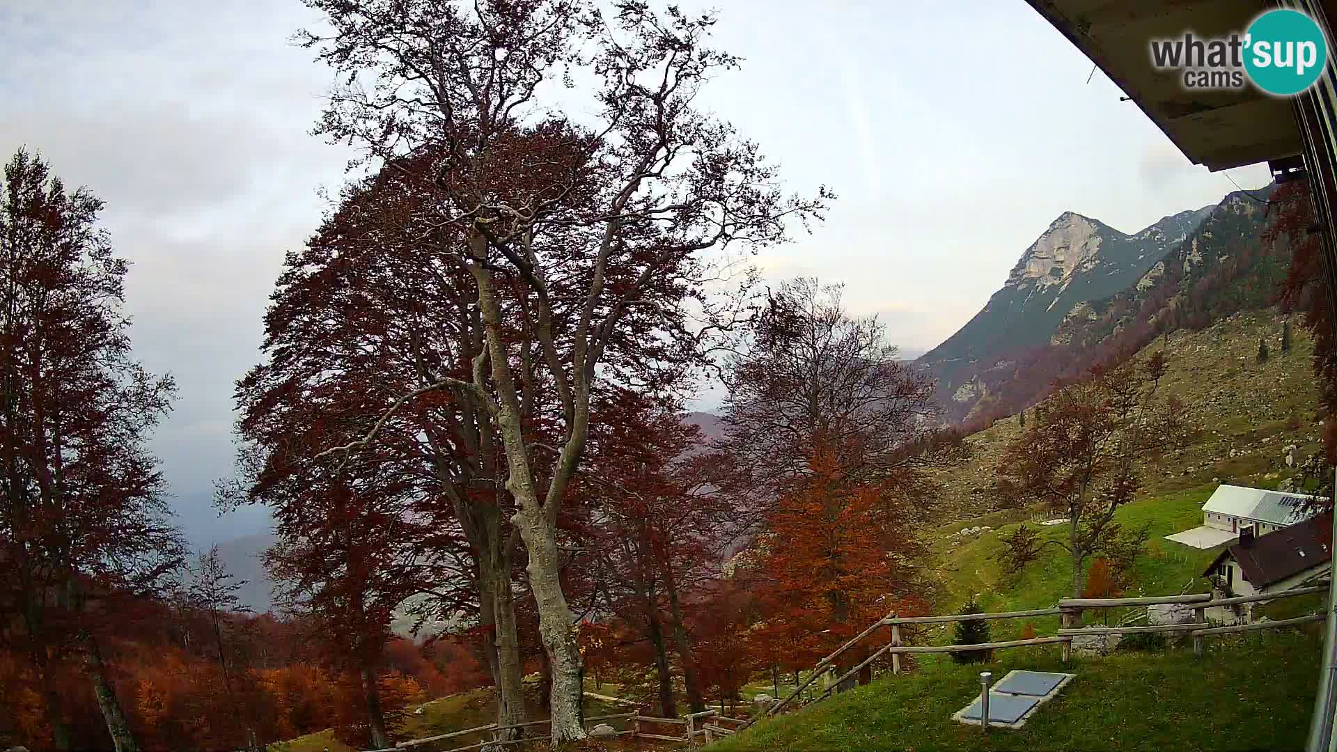Refuge de la montagne Planina Razor caméra en direct (1315) | vue sur Tolminski Migovec