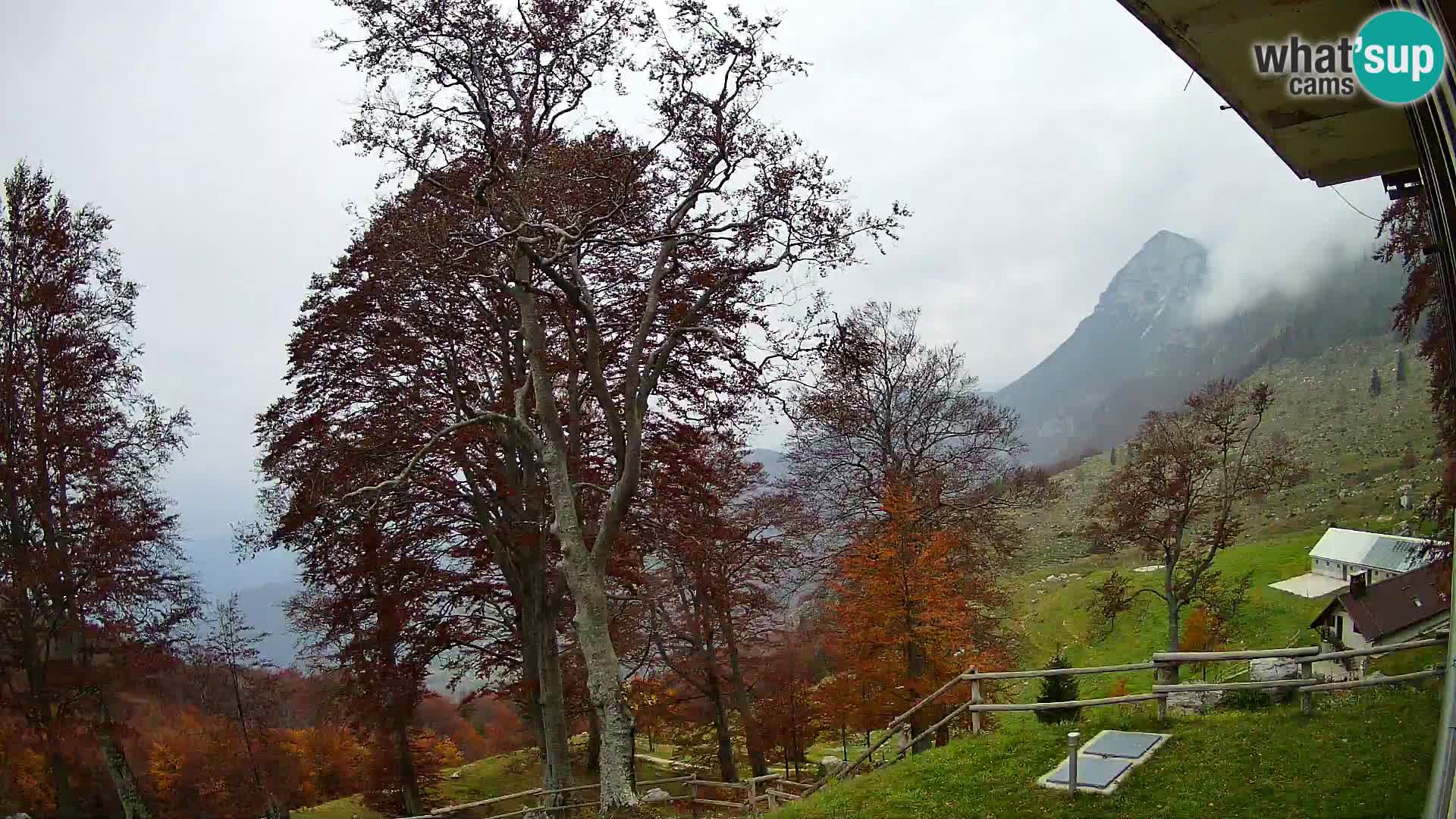 Planina Razor Mountain Hut live cam (1315) | view to Tolminski Migovec