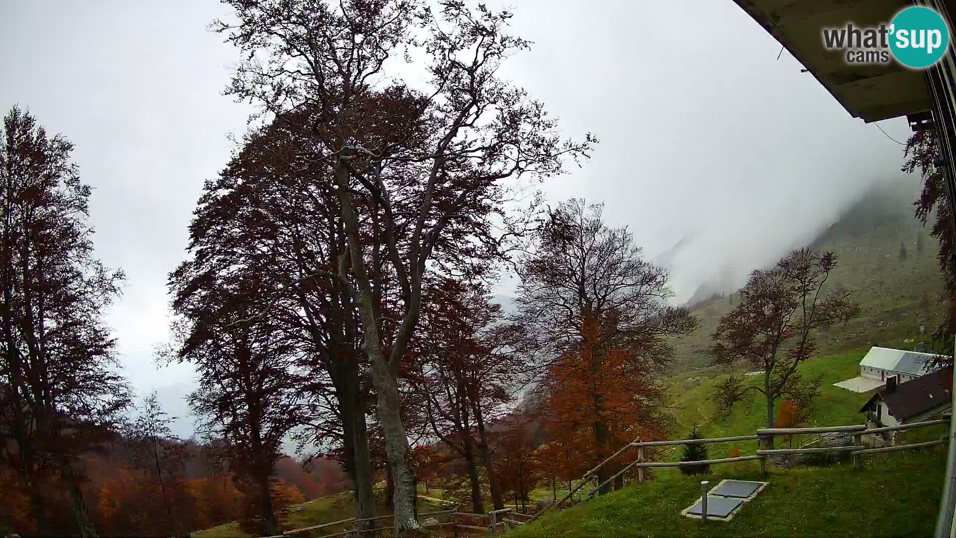 Cámara en vivo de la cabaña de montaña Planina Razor (1315) | vista hacia Tolminski Migovec
