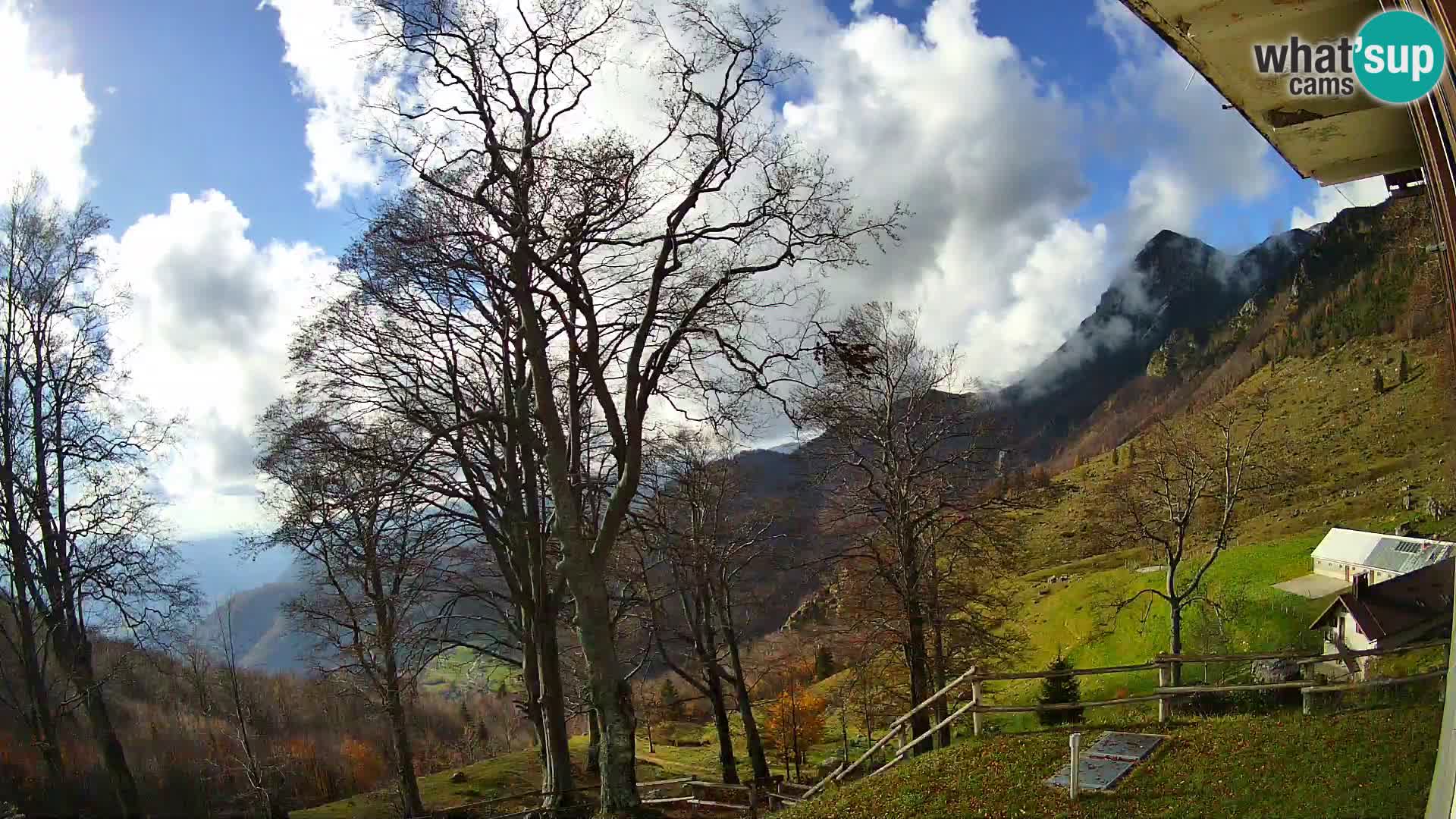 Planina Razor Mountain Hut live cam (1315) | view to Tolminski Migovec