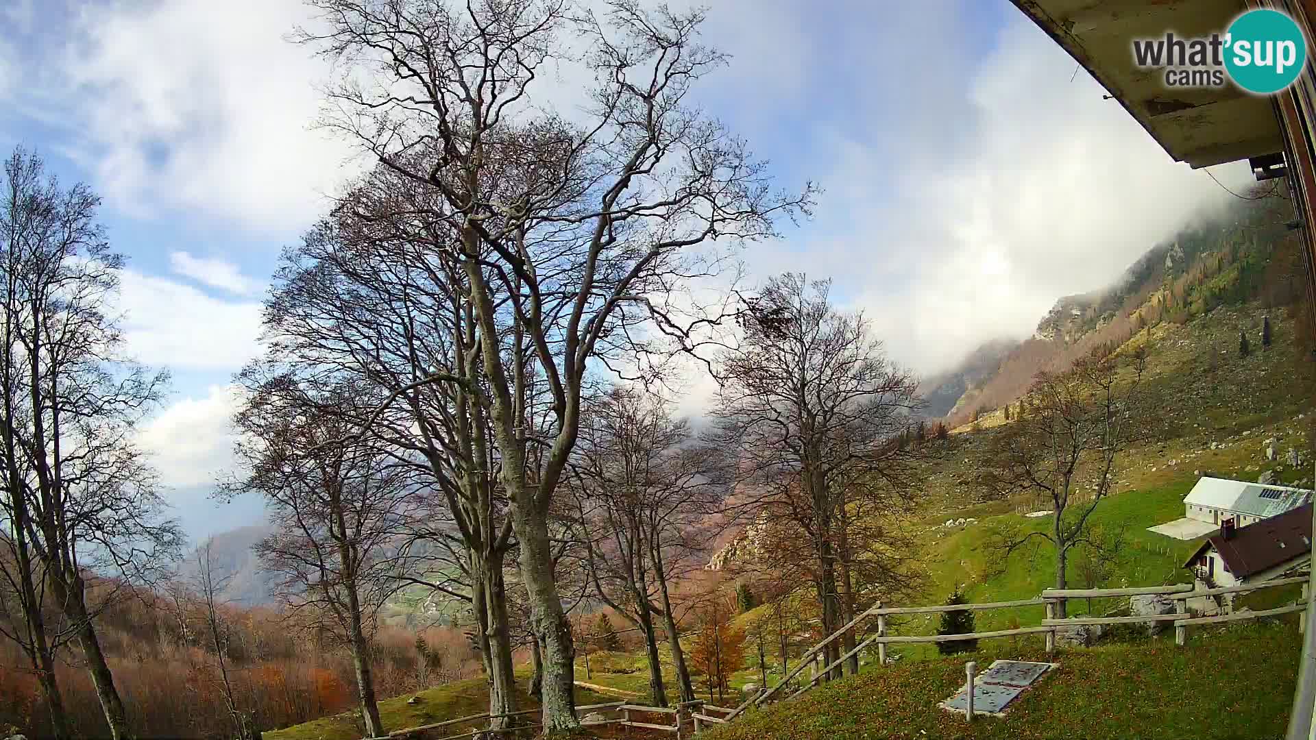 Baita di montagna Planina Razor webcam (1315) | vista su Tolminski Migovec