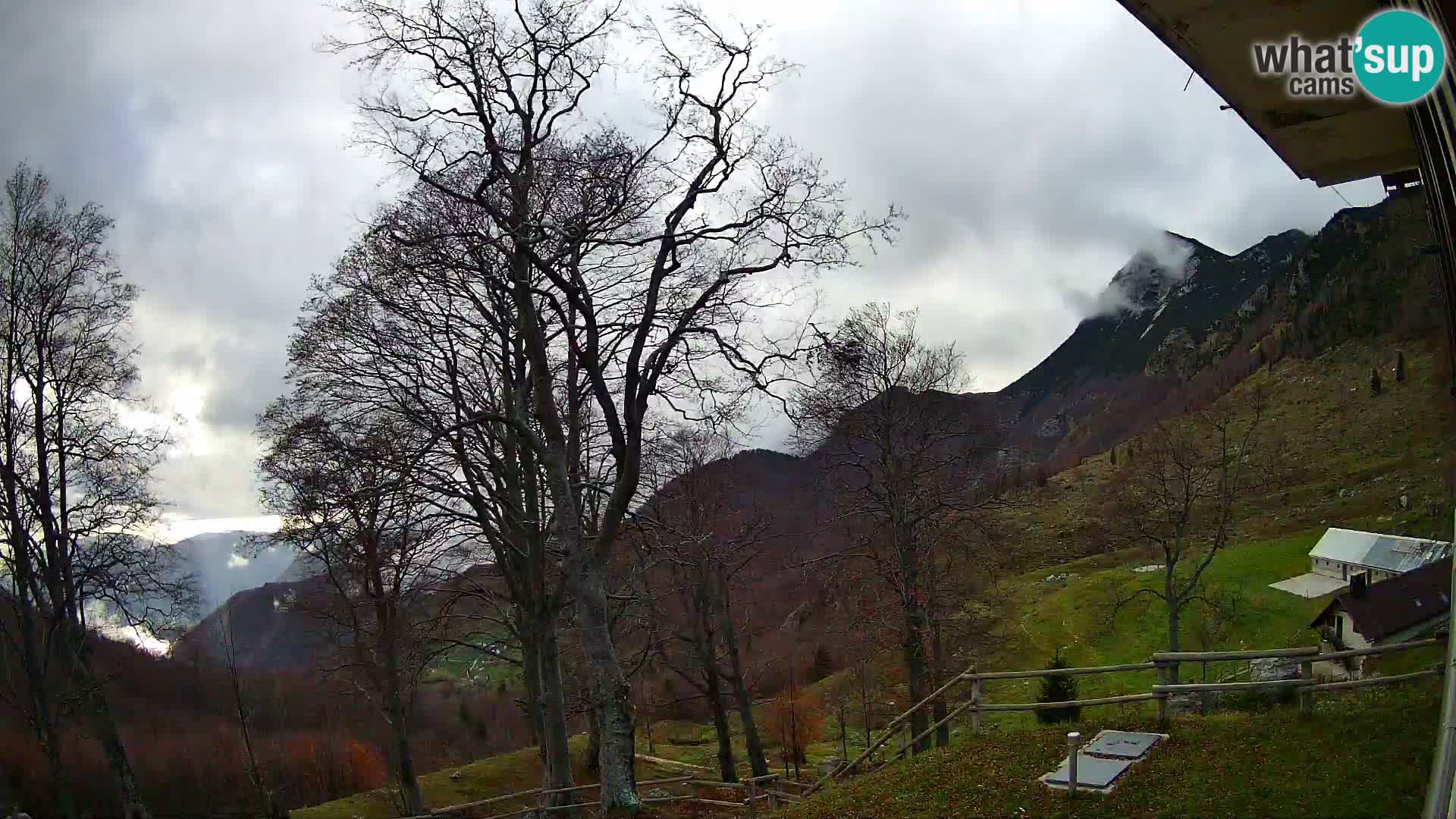Baita di montagna Planina Razor webcam (1315) | vista su Tolminski Migovec