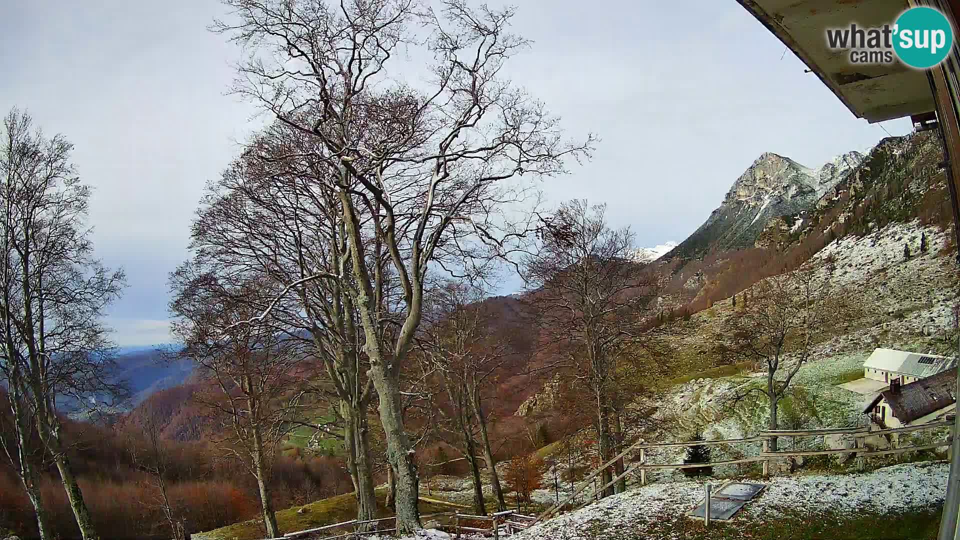 Planina Razor Mountain Hut live cam (1315) | view to Tolminski Migovec