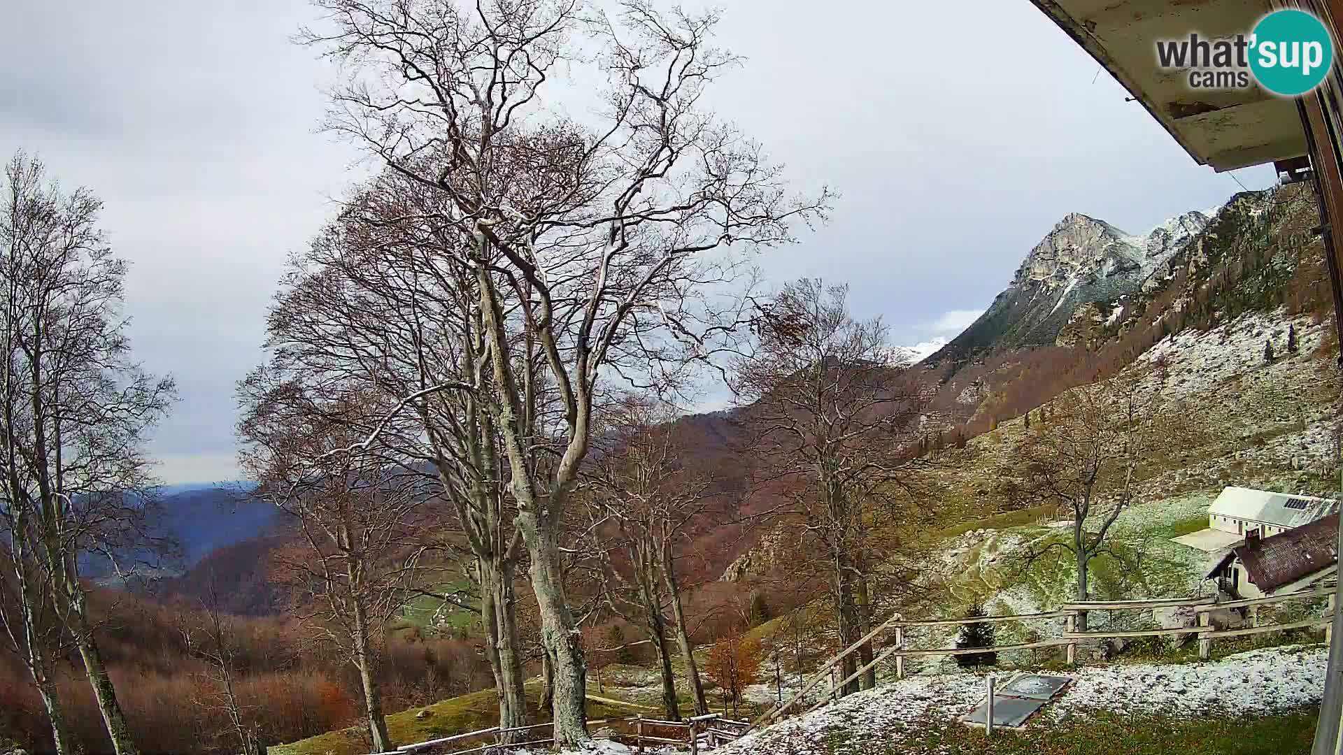 Planina Razor Mountain Hut live cam (1315) | view to Tolminski Migovec