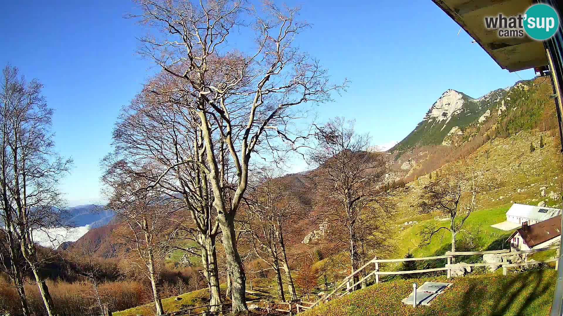 Planina Razor Mountain Hut live cam (1315) | view to Tolminski Migovec