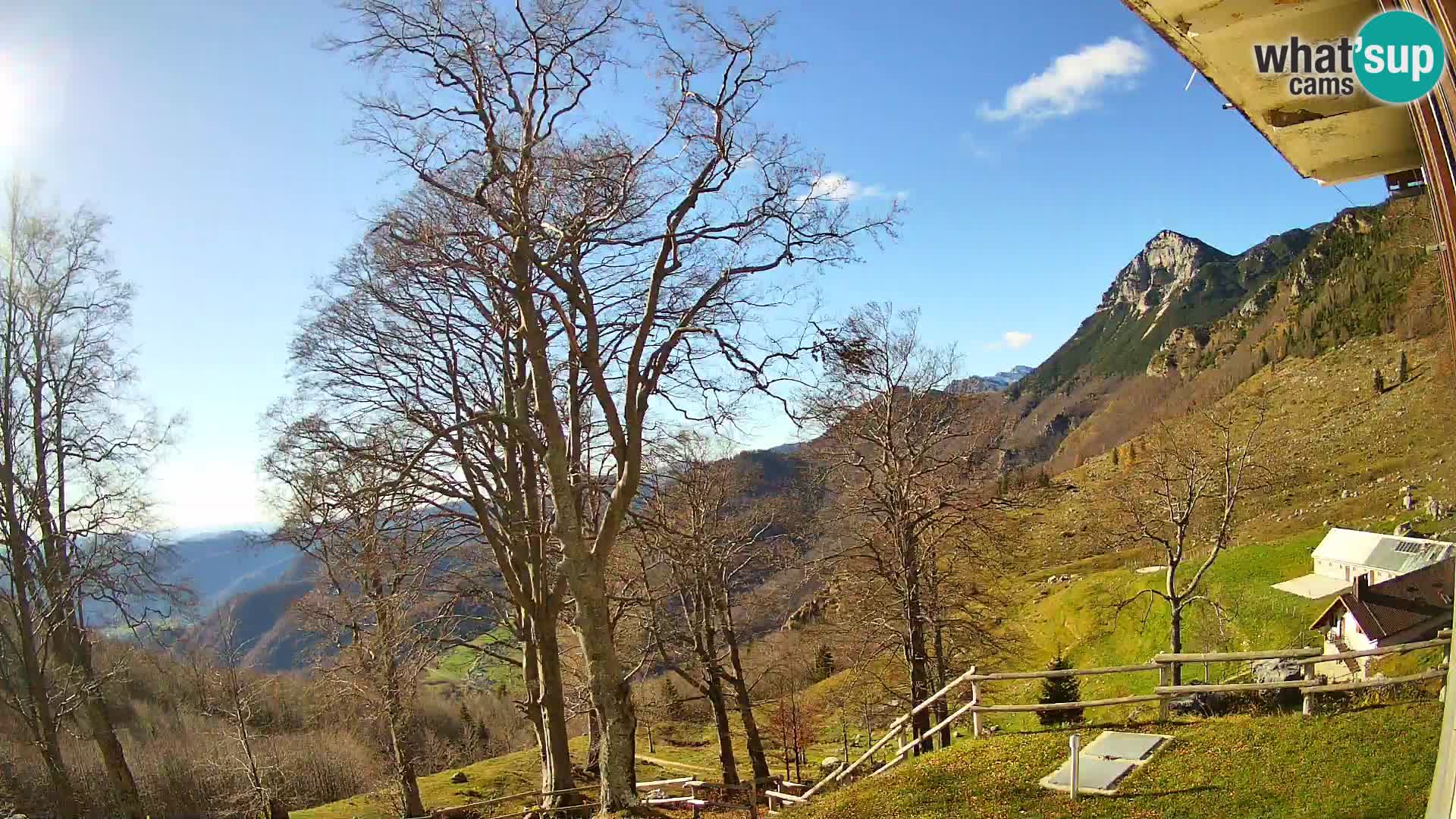 Planina Razor Mountain Hut live cam (1315) | view to Tolminski Migovec