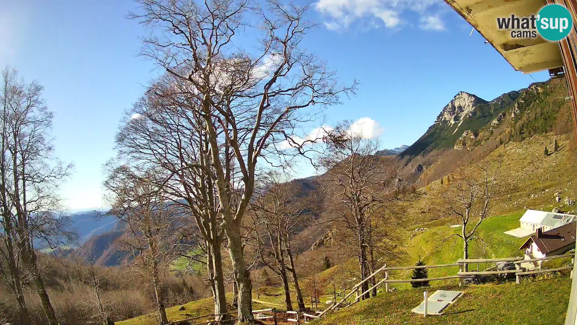 Baita di montagna Planina Razor webcam (1315) | vista su Tolminski Migovec