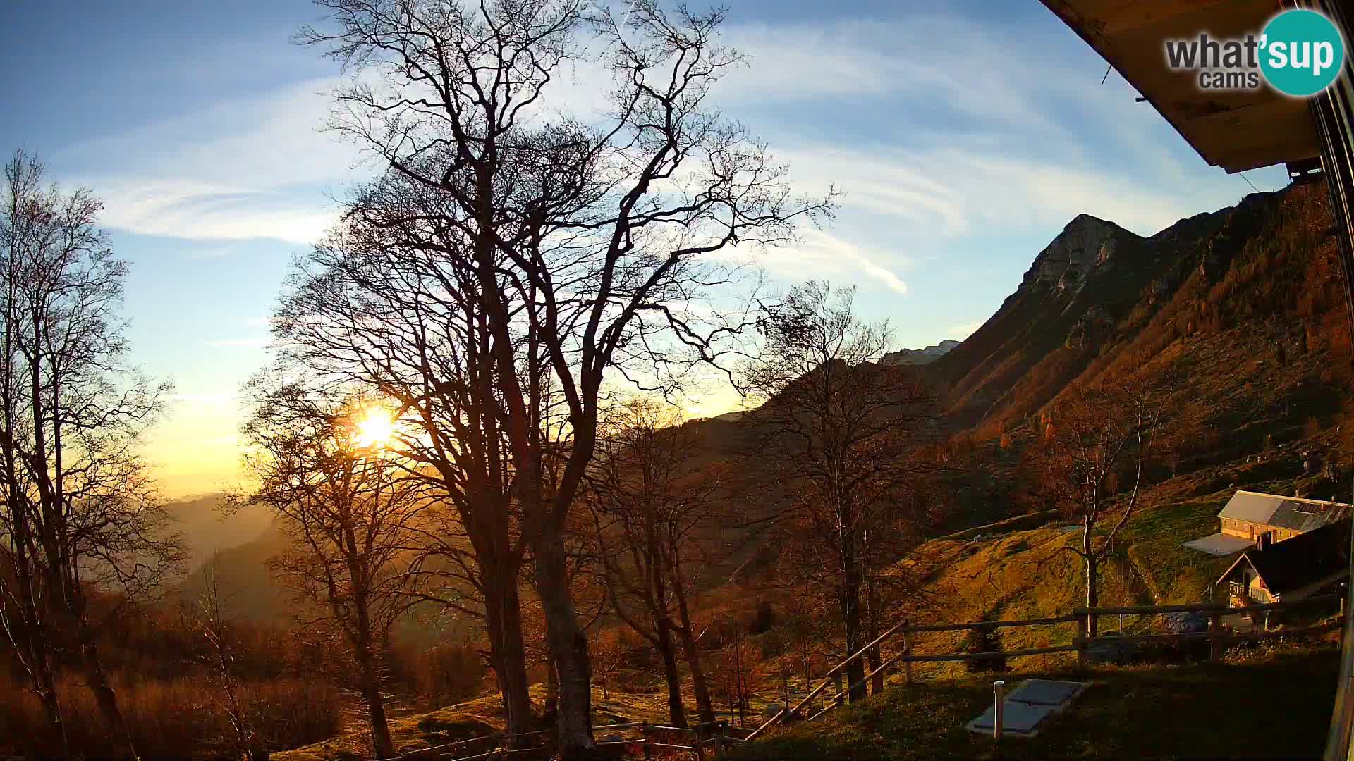 Planina Razor Mountain Hut live cam (1315) | view to Tolminski Migovec