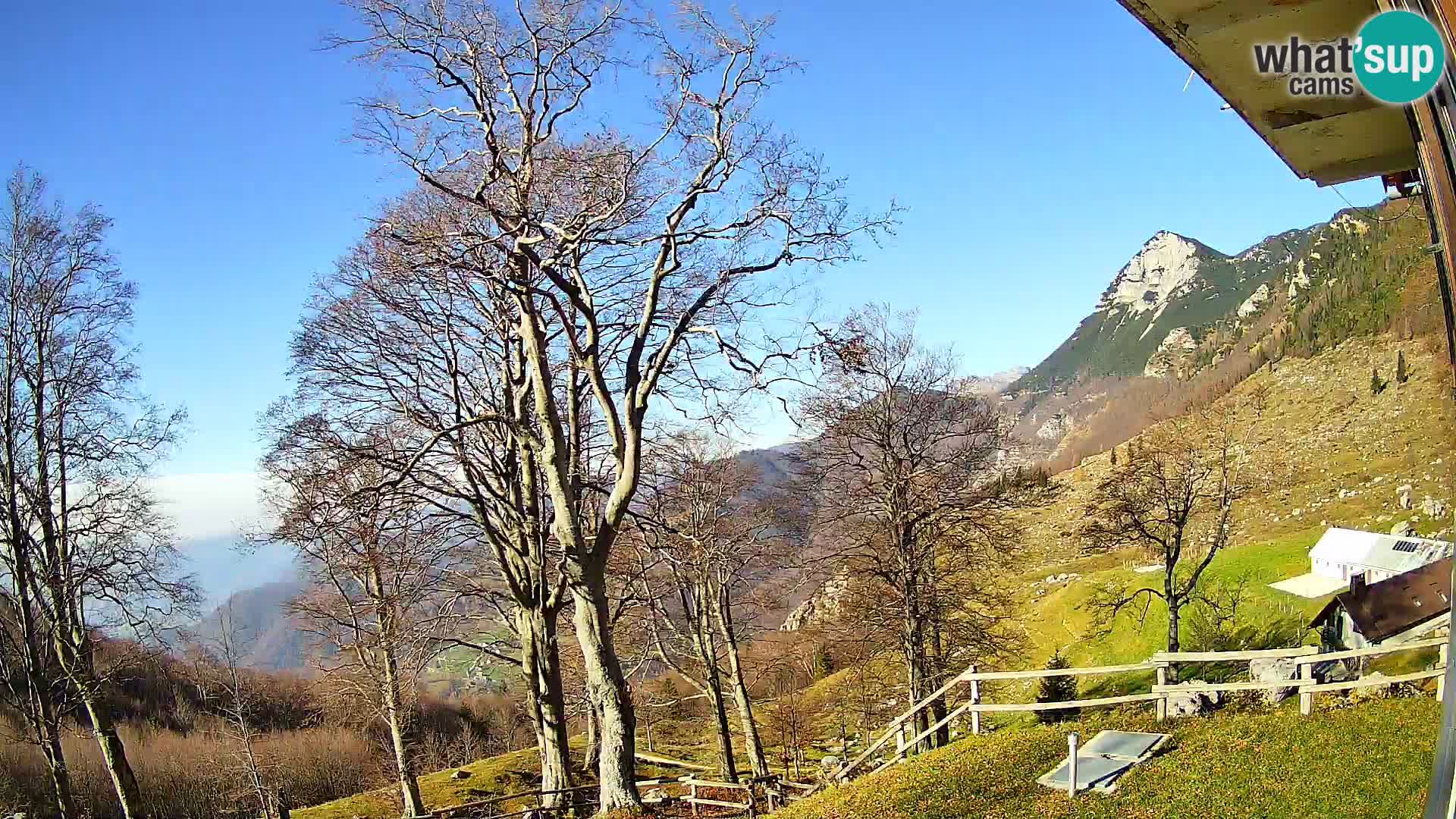 Baita di montagna Planina Razor webcam (1315) | vista su Tolminski Migovec