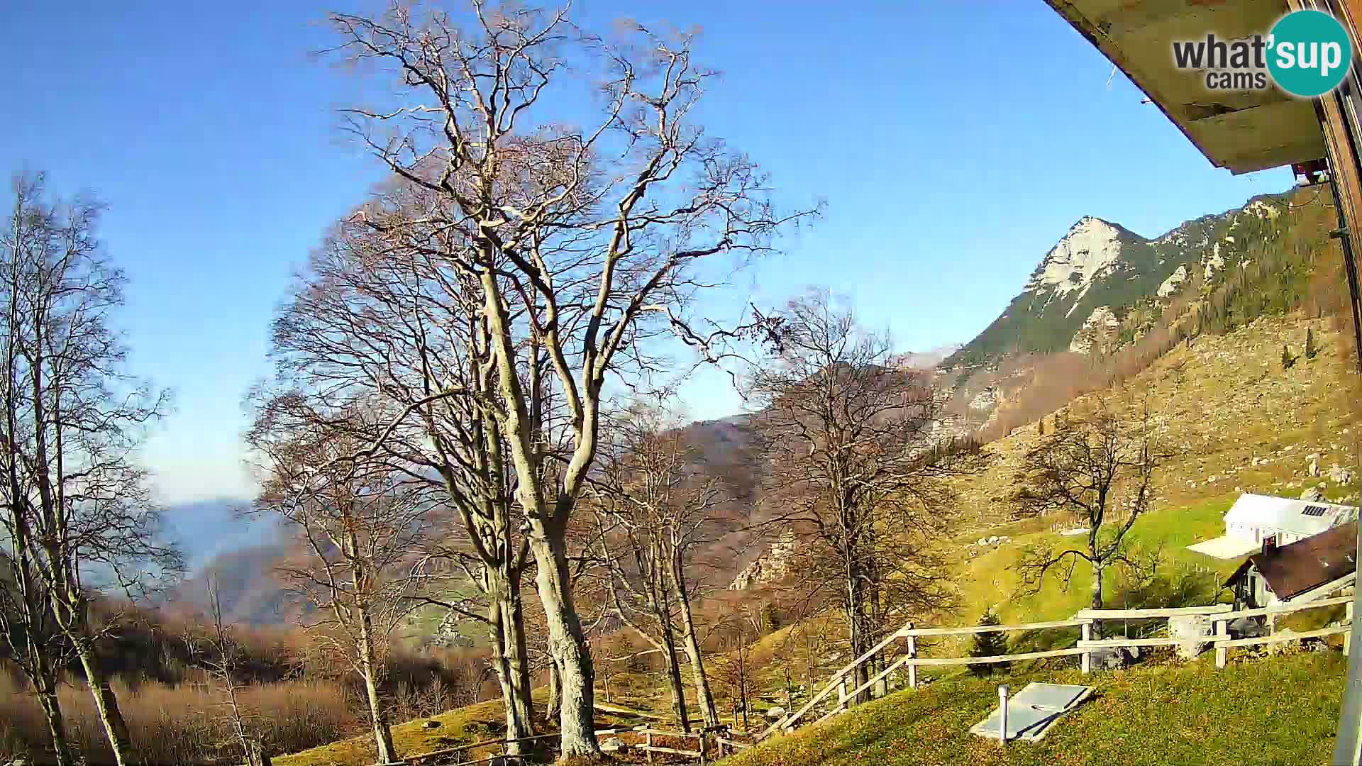 Planina Razor Mountain Hut live cam (1315) | view to Tolminski Migovec