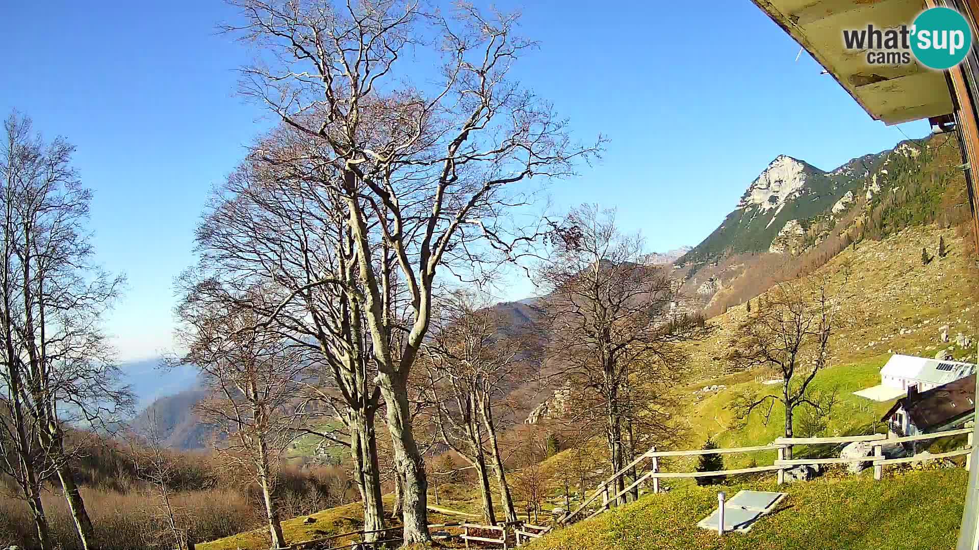 Baita di montagna Planina Razor webcam (1315) | vista su Tolminski Migovec