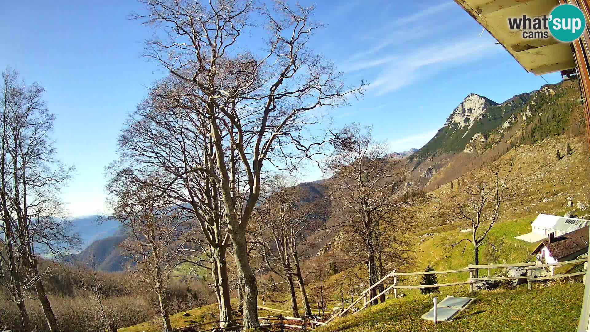 Baita di montagna Planina Razor webcam (1315) | vista su Tolminski Migovec