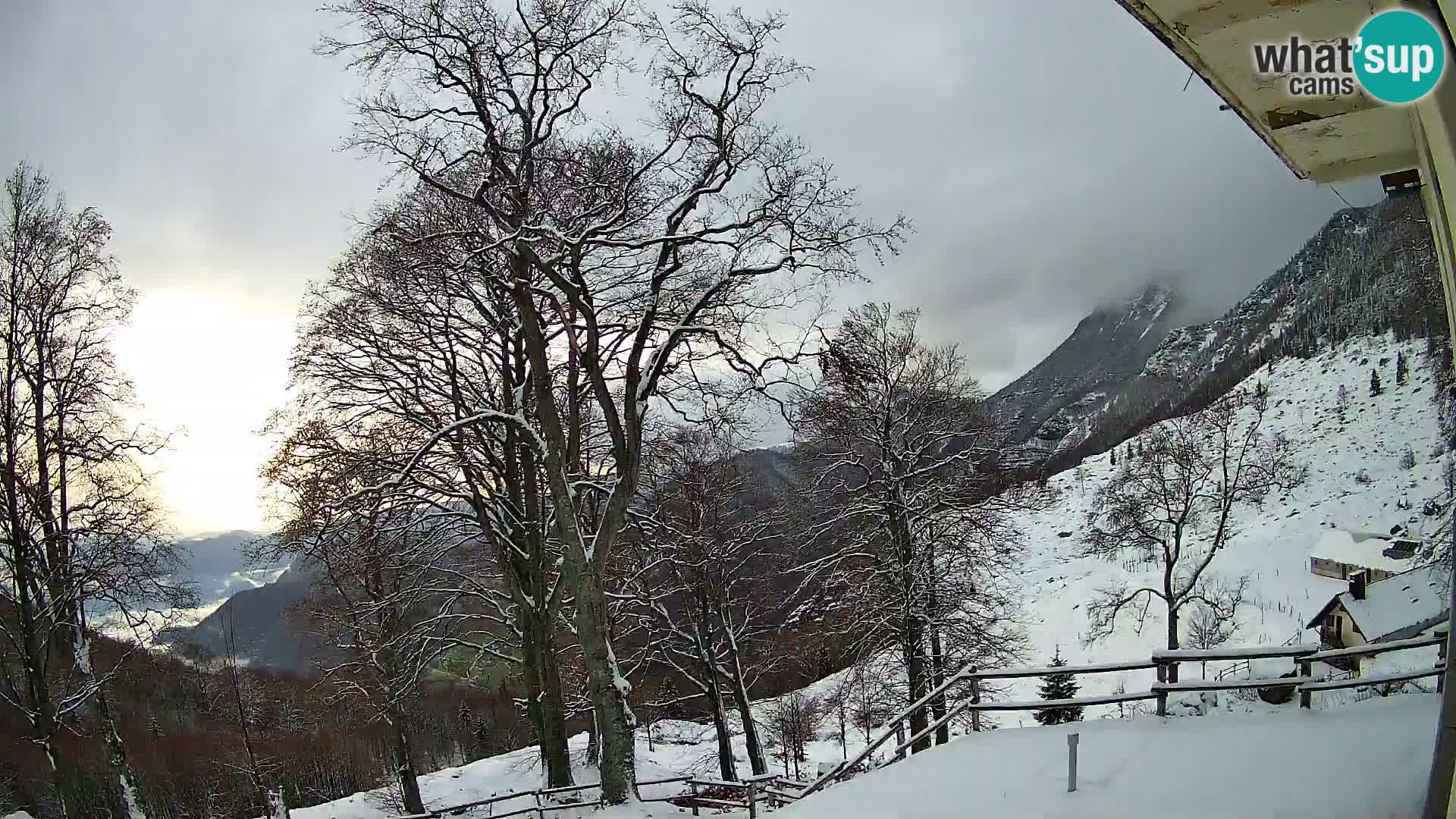 Cámara en vivo de la cabaña de montaña Planina Razor (1315) | vista hacia Tolminski Migovec