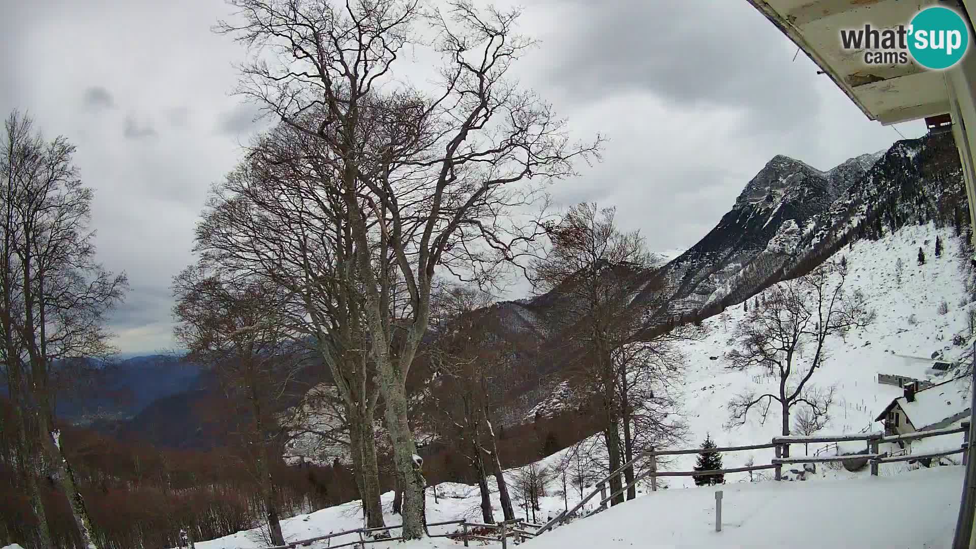 Planina Razor Mountain Hut live cam (1315) | view to Tolminski Migovec