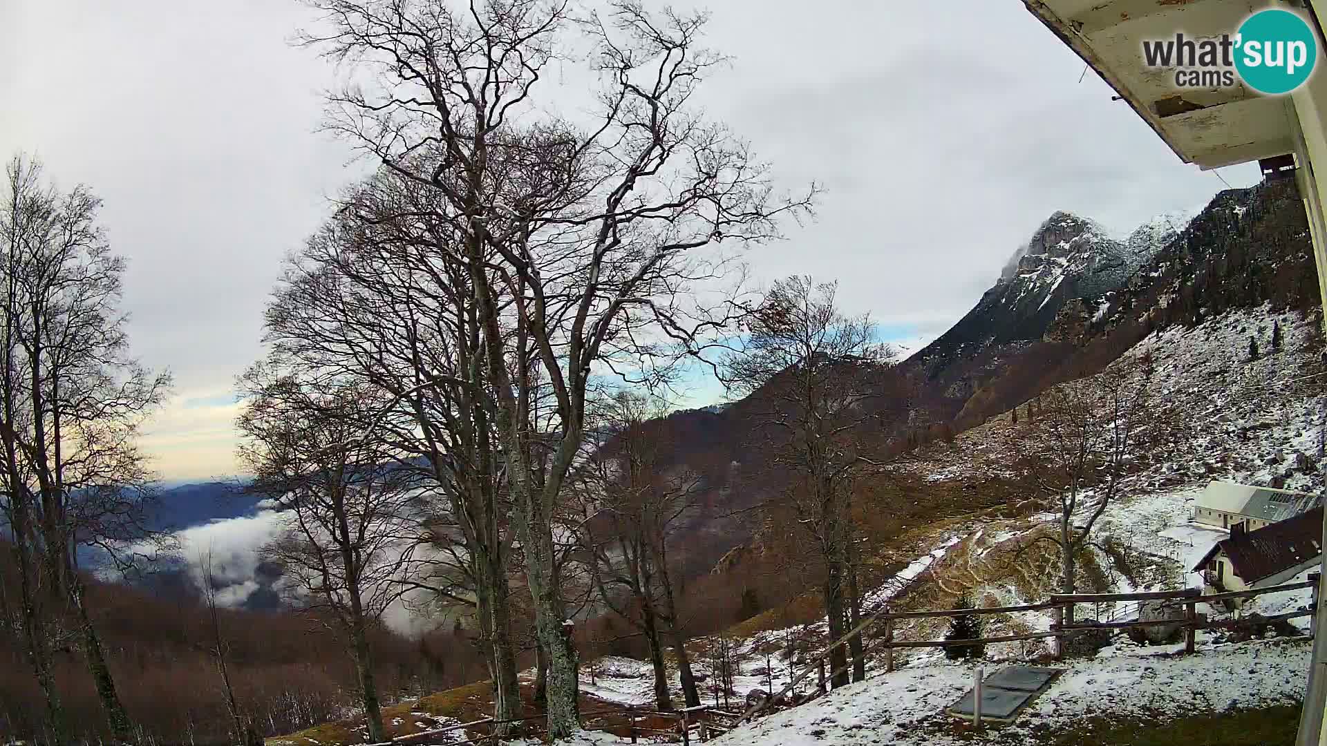 Baita di montagna Planina Razor webcam (1315) | vista su Tolminski Migovec