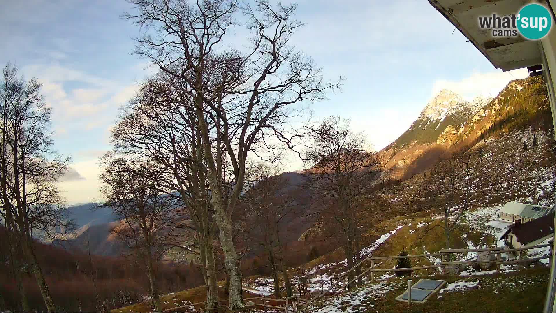 Baita di montagna Planina Razor webcam (1315) | vista su Tolminski Migovec
