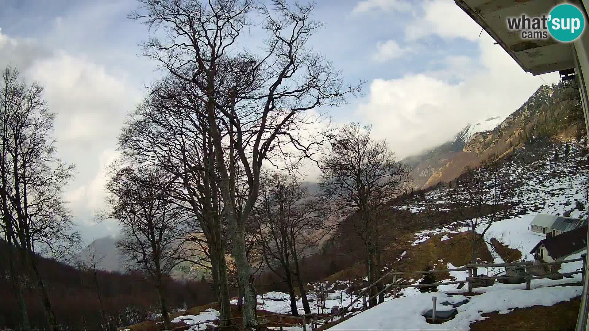 Cámara en vivo de la cabaña de montaña Planina Razor (1315) | vista hacia Tolminski Migovec