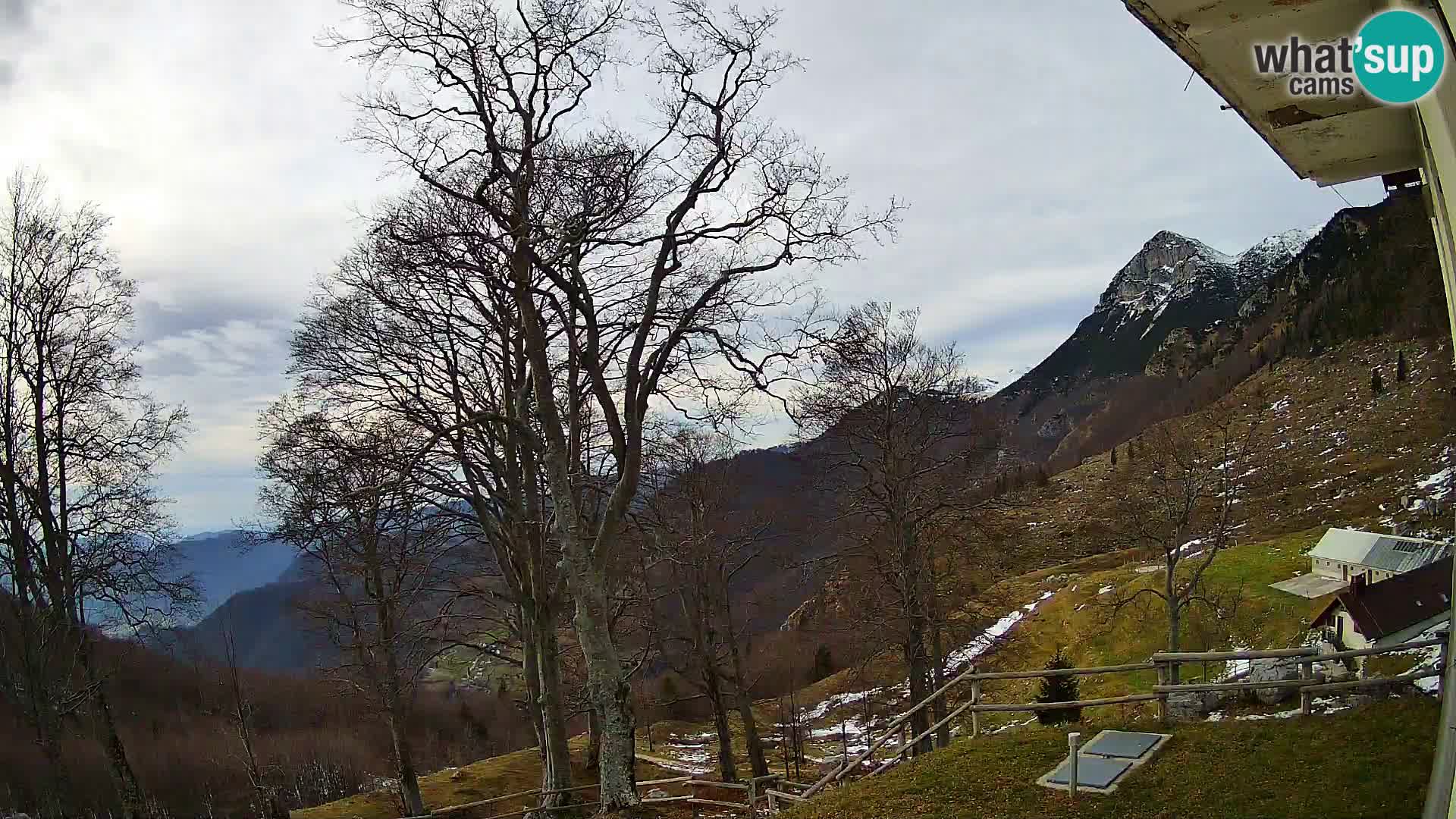 Baita di montagna Planina Razor webcam (1315) | vista su Tolminski Migovec