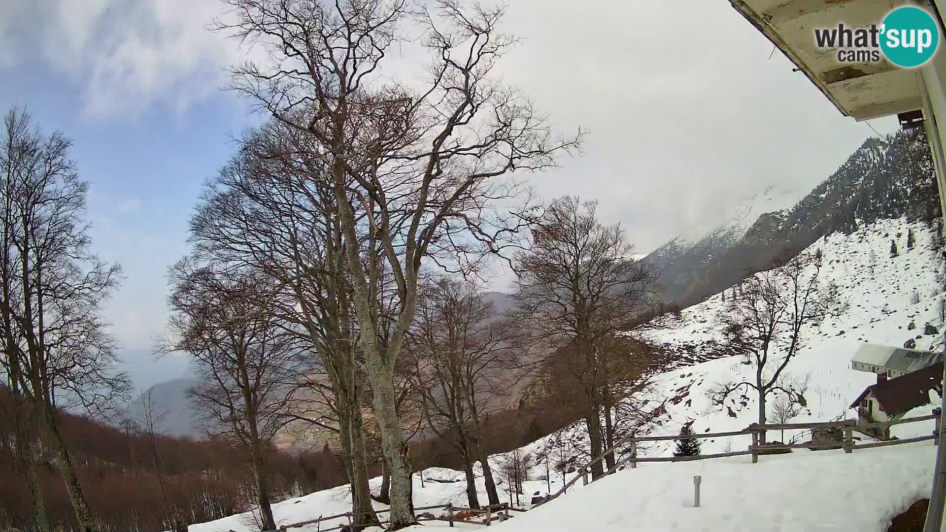 Baita di montagna Planina Razor webcam (1315) | vista su Tolminski Migovec