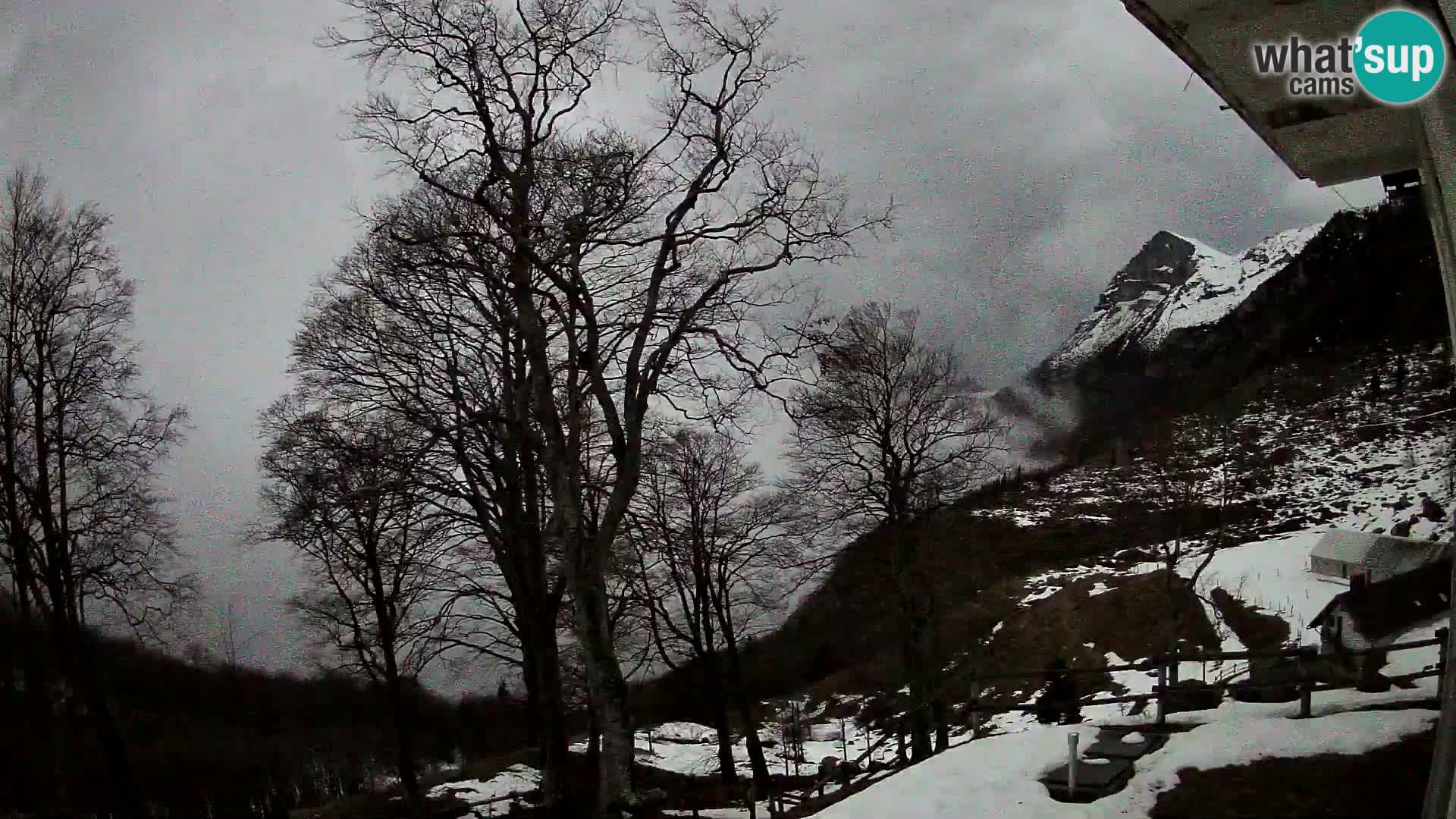 Baita di montagna Planina Razor webcam (1315) | vista su Tolminski Migovec
