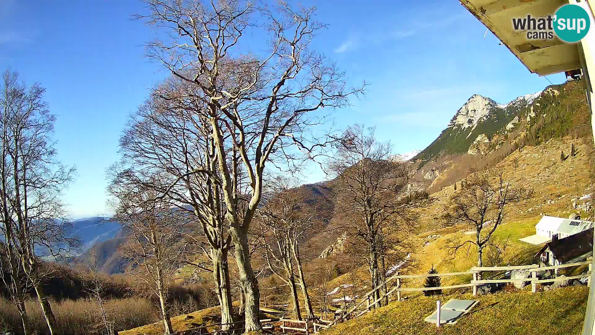 Planina Razor Mountain Hut live cam (1315) | view to Tolminski Migovec