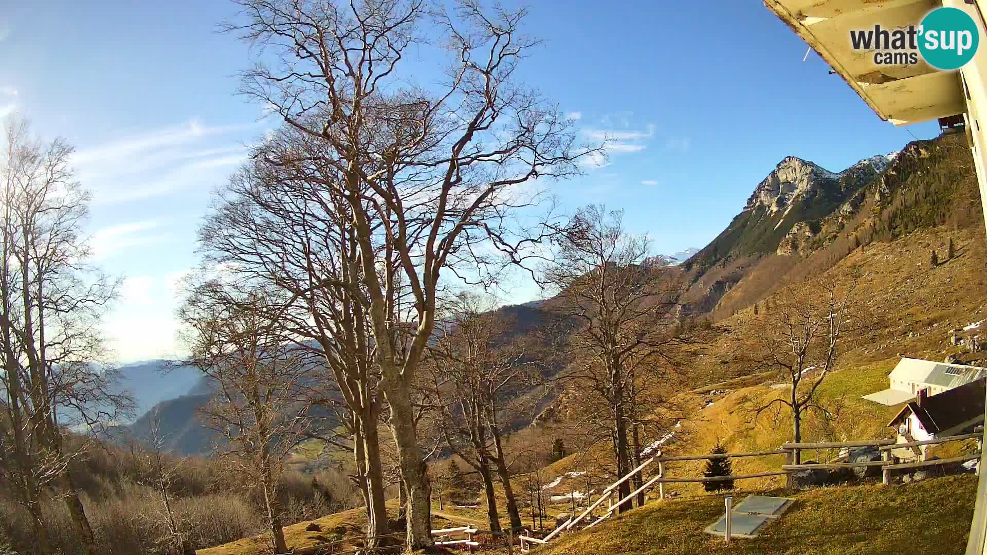 Planina Razor Mountain Hut live cam (1315) | view to Tolminski Migovec