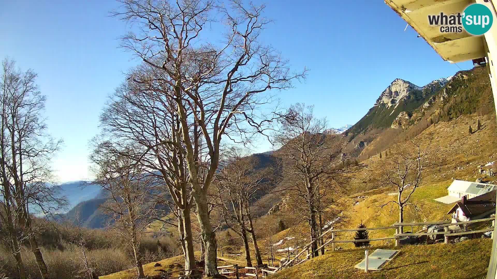 Planina Razor Mountain Hut live cam (1315) | view to Tolminski Migovec