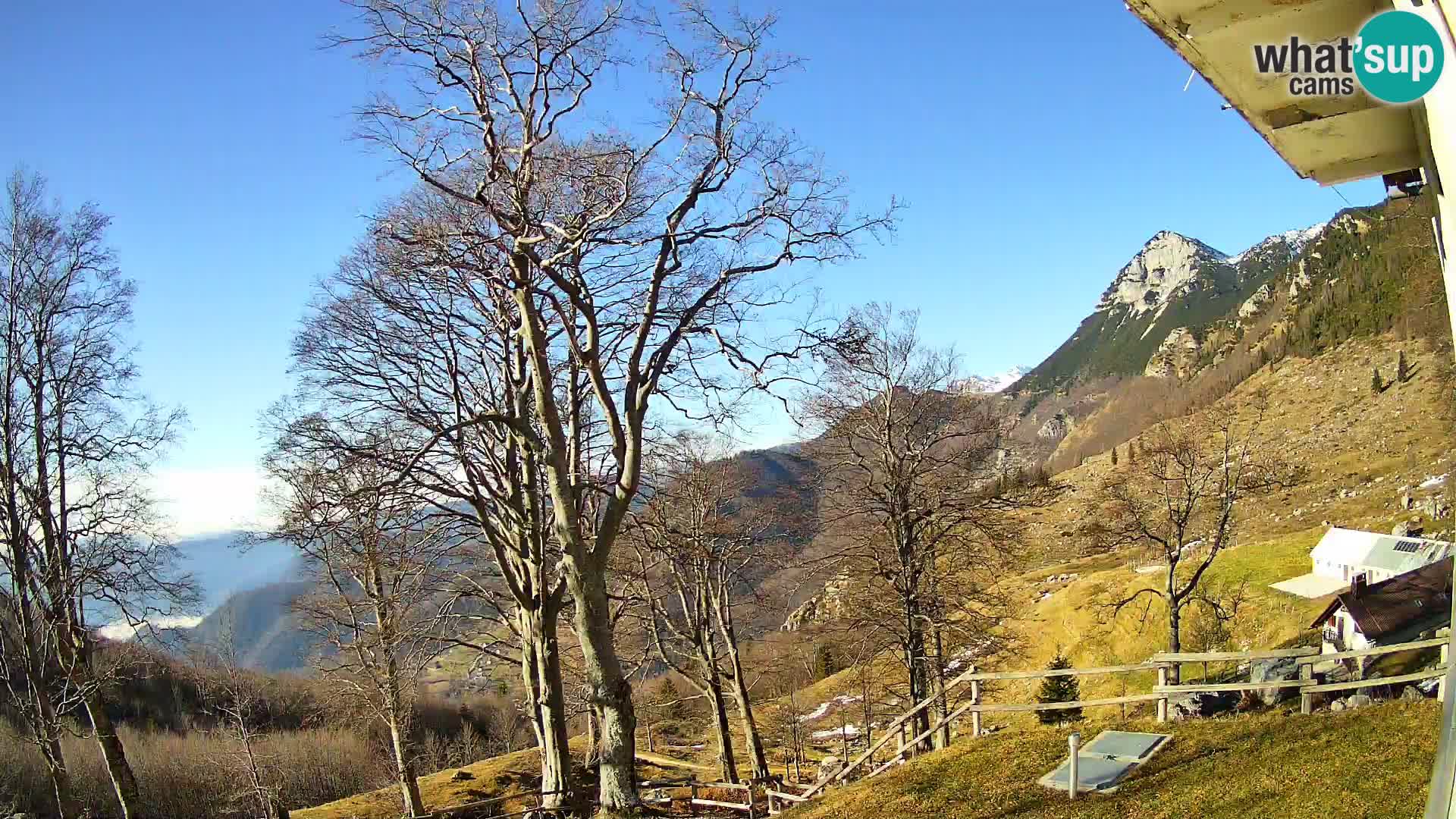Baita di montagna Planina Razor webcam (1315) | vista su Tolminski Migovec