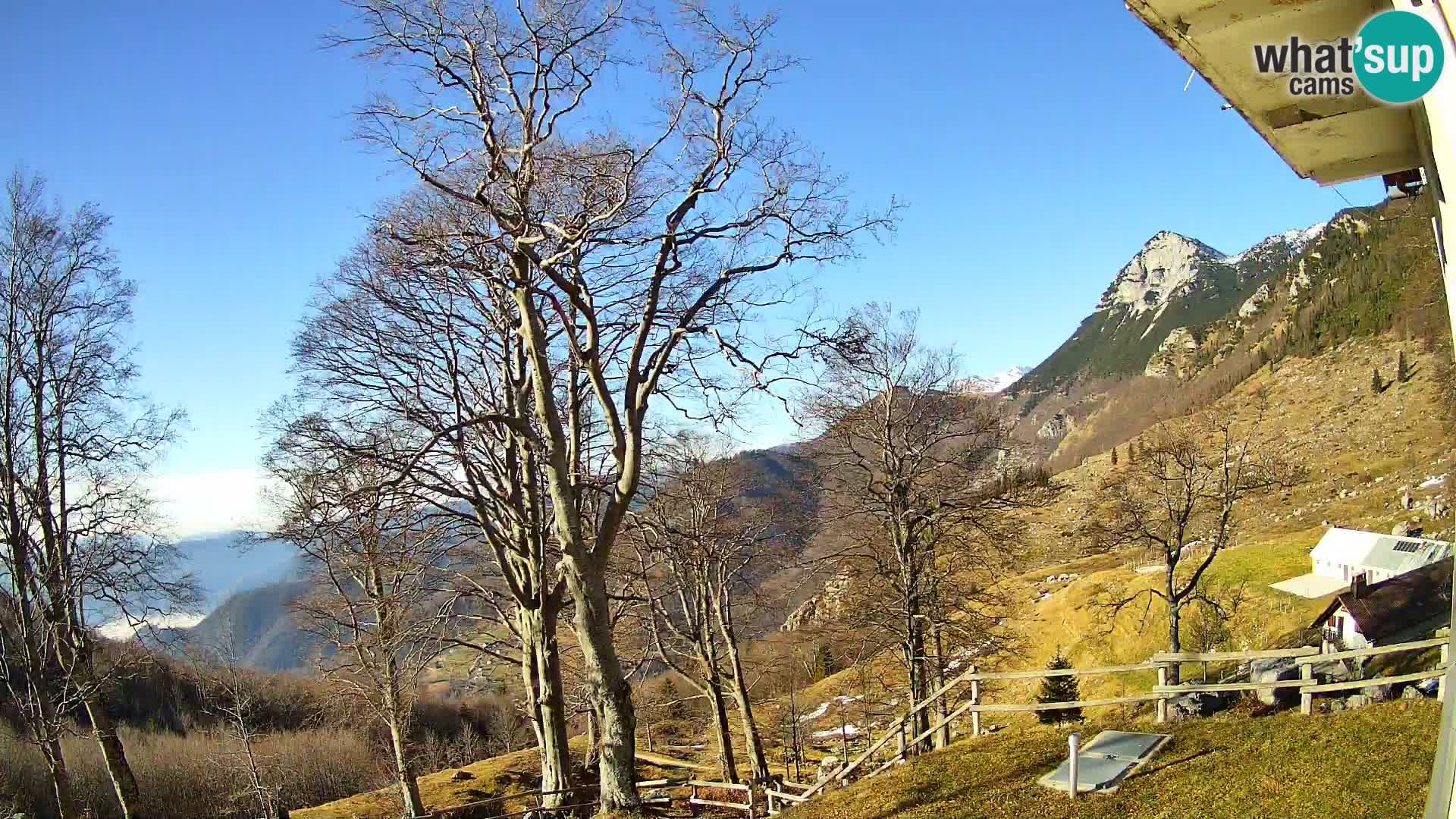 Refuge de la montagne Planina Razor caméra en direct (1315) | vue sur Tolminski Migovec