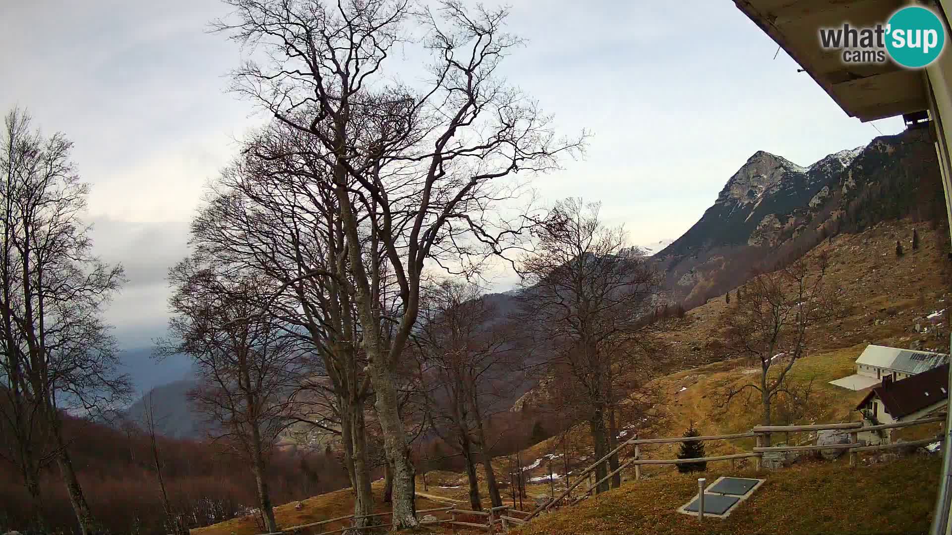 Baita di montagna Planina Razor webcam (1315) | vista su Tolminski Migovec