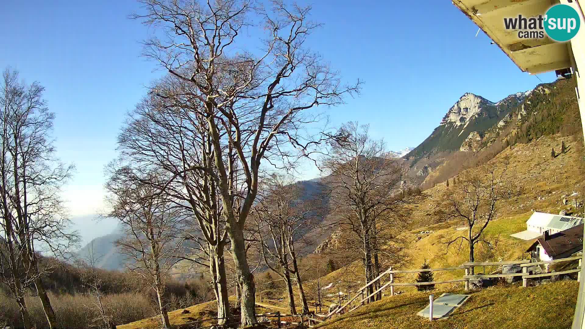 Baita di montagna Planina Razor webcam (1315) | vista su Tolminski Migovec
