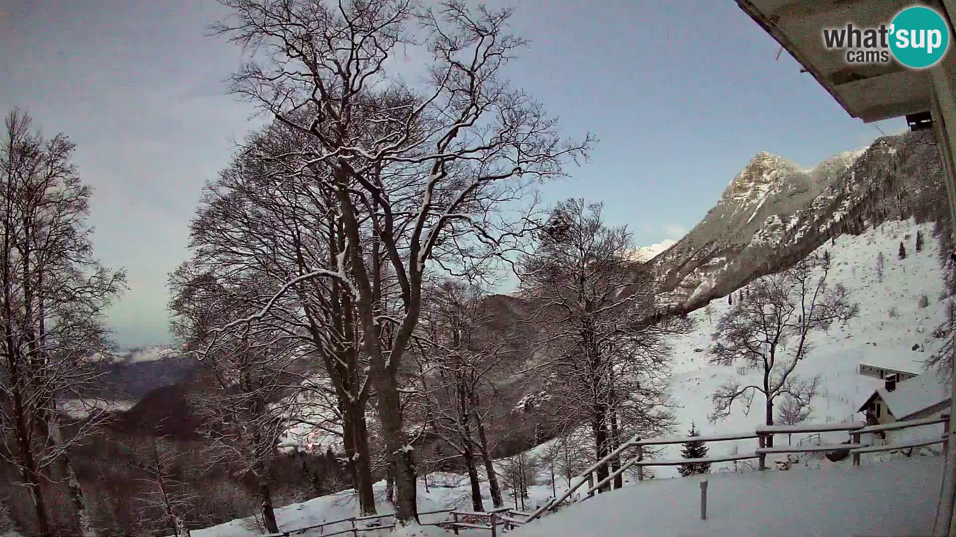 Baita di montagna Planina Razor webcam (1315) | vista su Tolminski Migovec