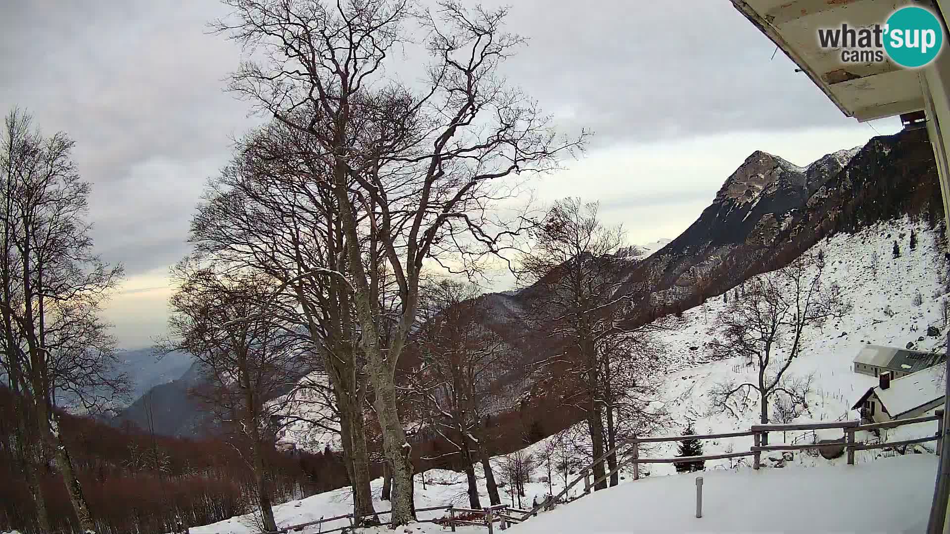 Baita di montagna Planina Razor webcam (1315) | vista su Tolminski Migovec