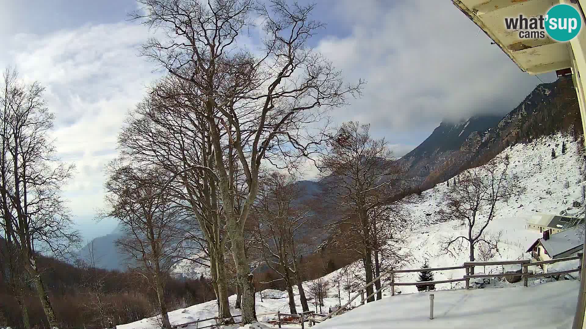 Baita di montagna Planina Razor webcam (1315) | vista su Tolminski Migovec