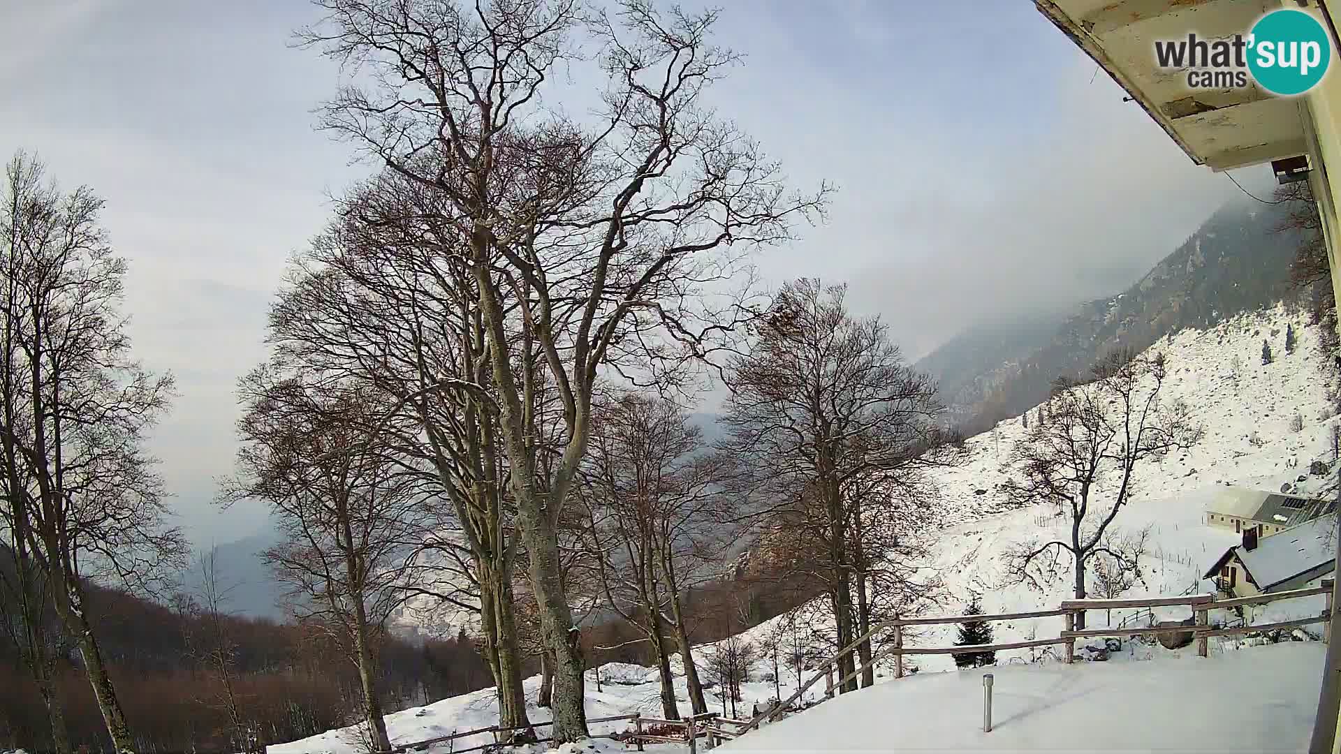 Koča na Planini Razor spletna kamera (1315) | Pogled na Tolminski Migovec