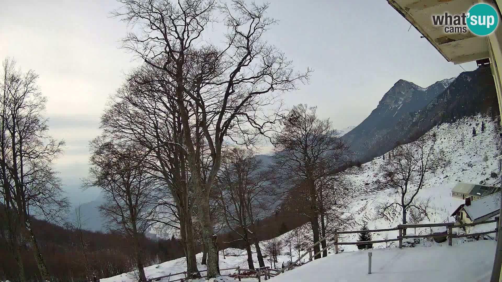 Koča na Planini Razor spletna kamera (1315) | Pogled na Tolminski Migovec