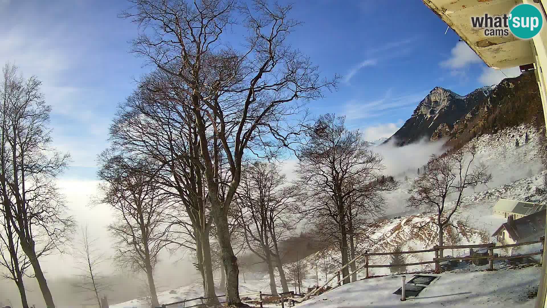 Refuge de la montagne Planina Razor caméra en direct (1315) | vue sur Tolminski Migovec