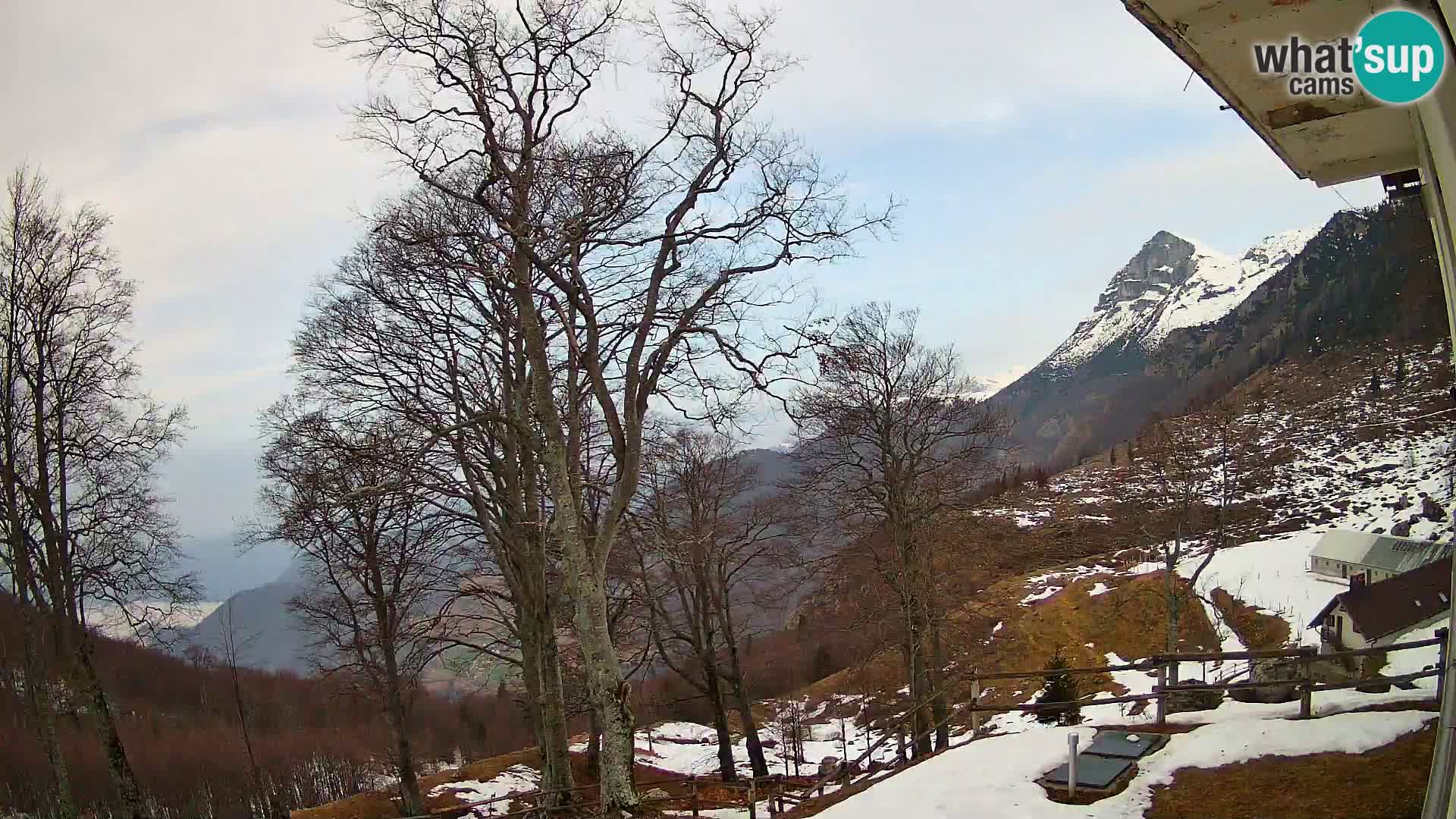 Planina Razor Mountain Hut live cam (1315) | view to Tolminski Migovec