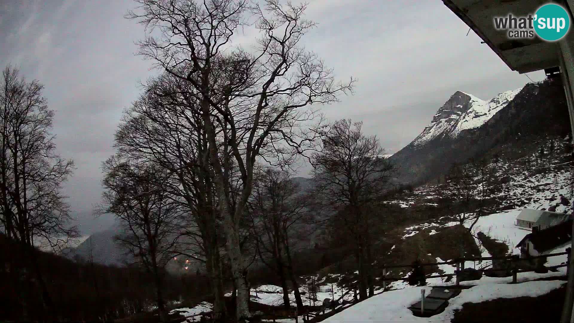 Cámara en vivo de la cabaña de montaña Planina Razor (1315) | vista hacia Tolminski Migovec